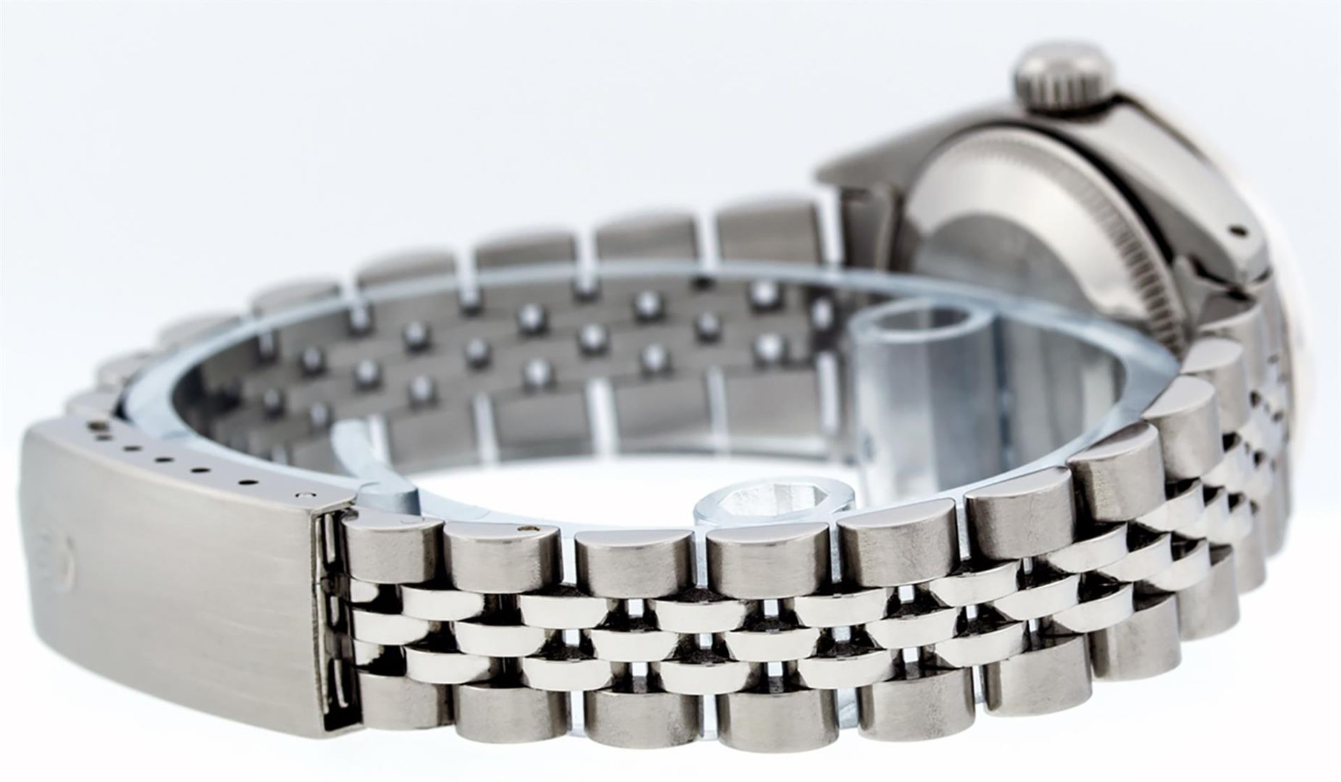 Rolex Ladies Stainless Steel Blue Diamond & Sapphire 26MM Datejust Wristwatch - Image 5 of 9
