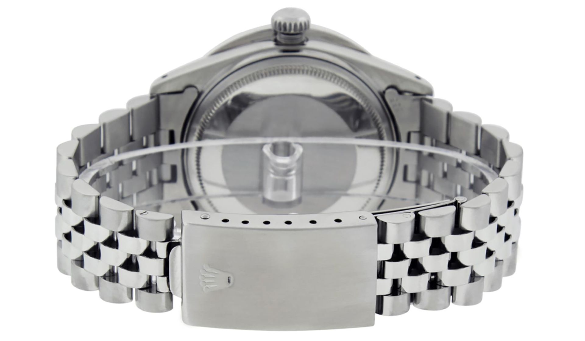 Rolex Mens Stainless Steel Black Jubilee 3ctw Diamond Datejust Wristwatch 36MM W - Image 5 of 9