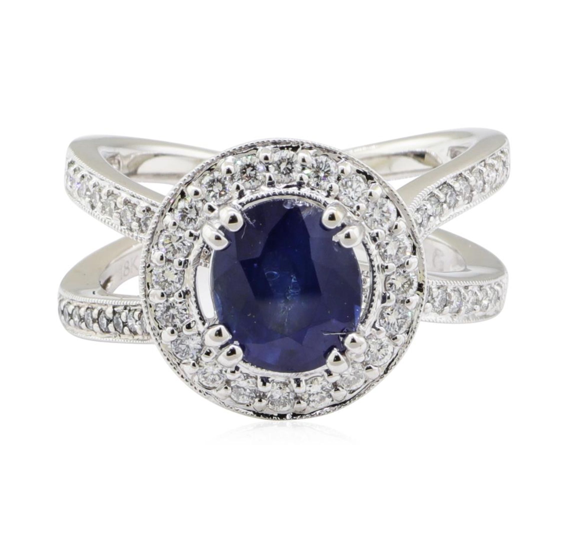 2.69 ctw Sapphire and Diamond Ring - 18KT White Gold - Image 2 of 5