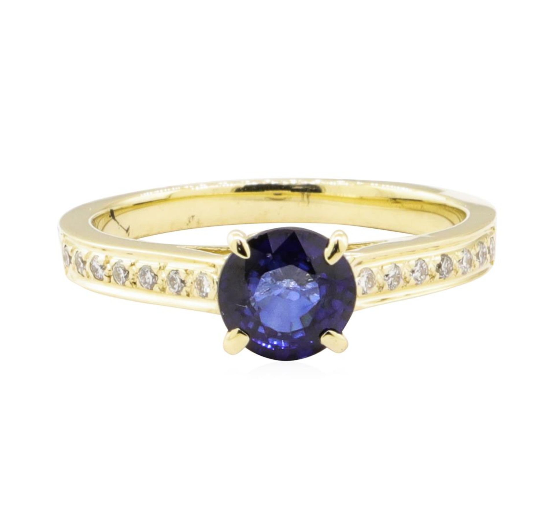 1.28ctw Blue Sapphire and Diamond Ring - 14KT Yellow Gold - Image 2 of 4