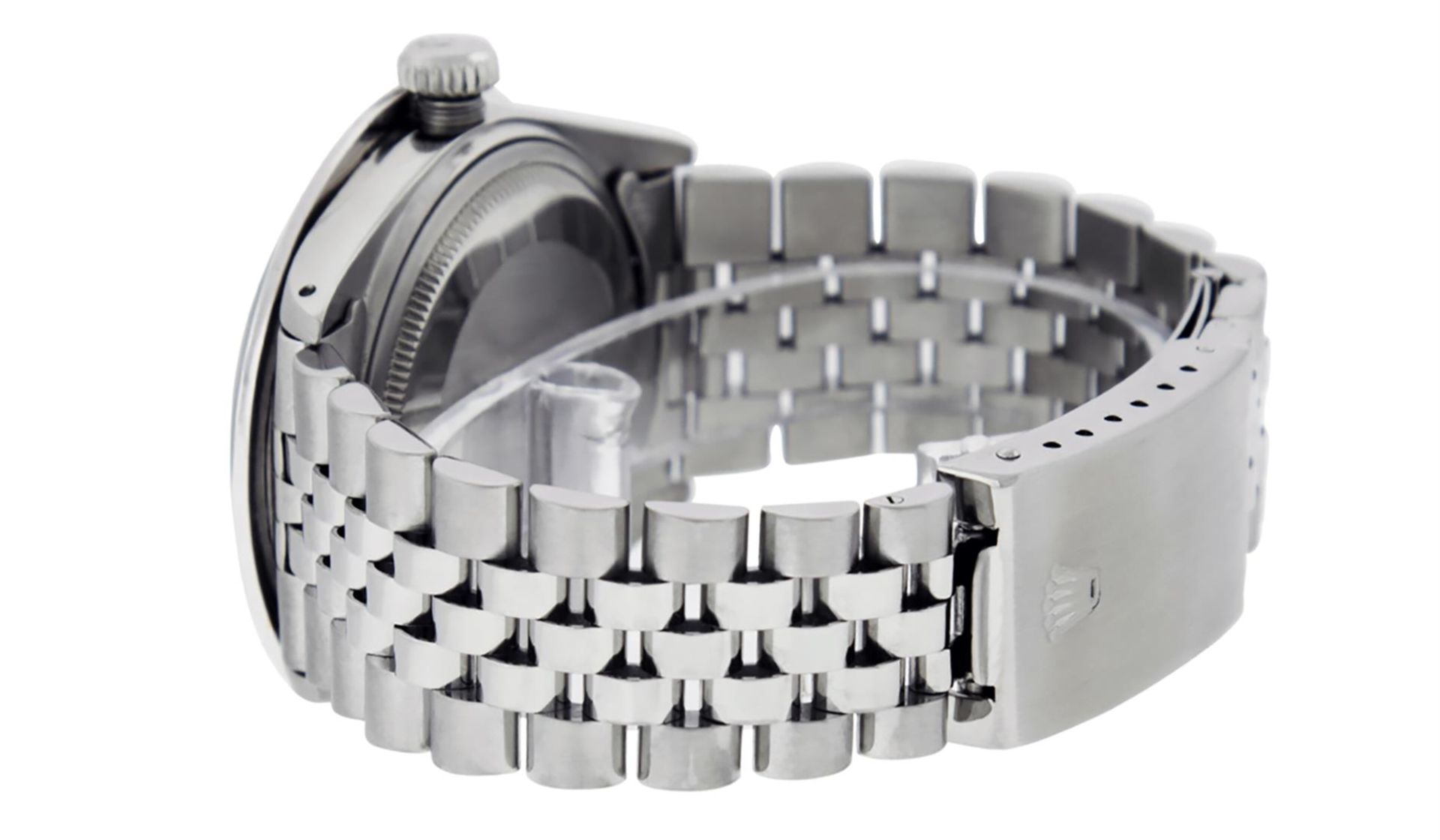 Rolex Mens Stainless Steel Black Jubilee 3ctw Diamond Datejust Wristwatch 36MM W - Image 4 of 9