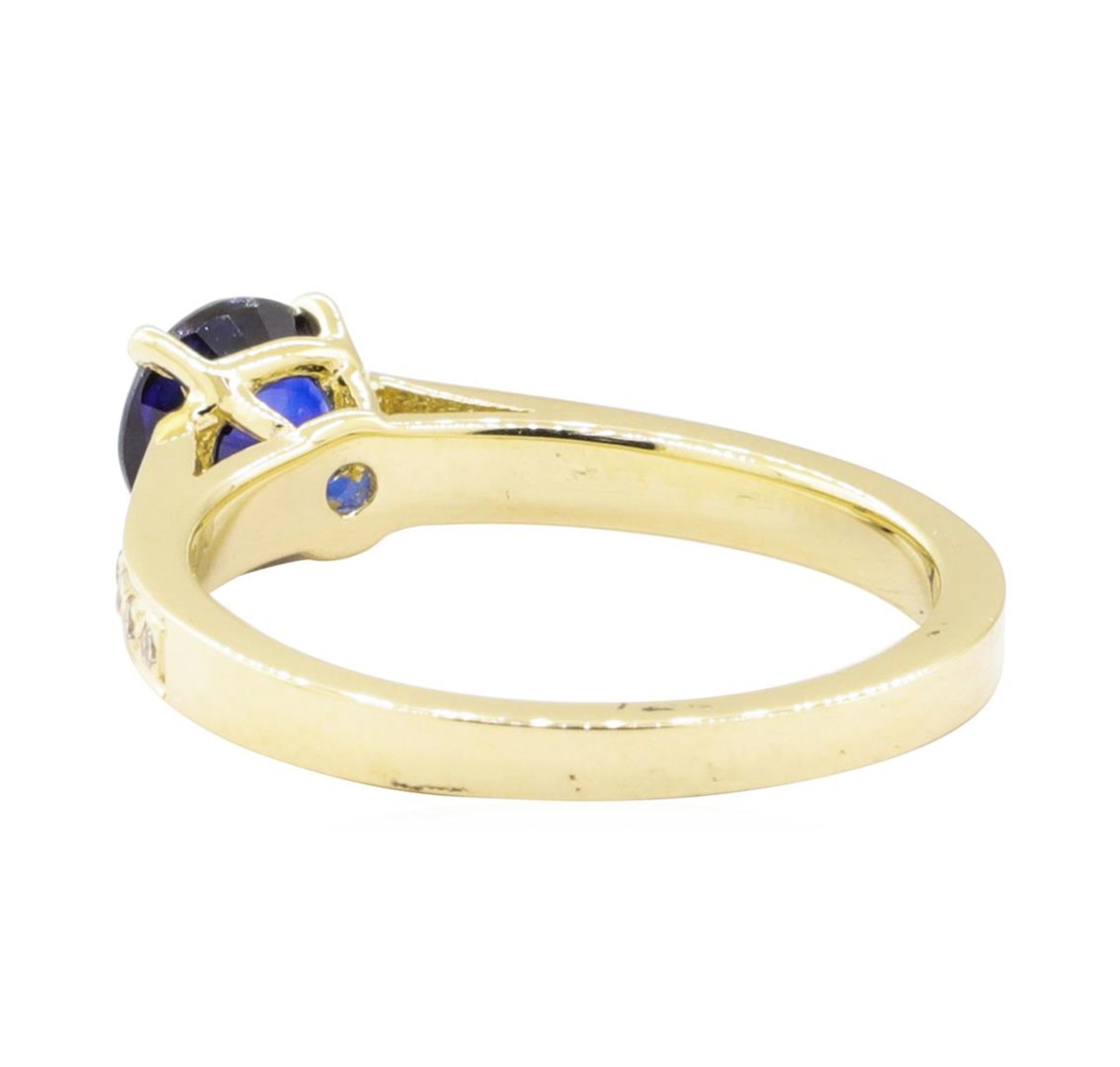 1.28ctw Blue Sapphire and Diamond Ring - 14KT Yellow Gold - Image 3 of 4