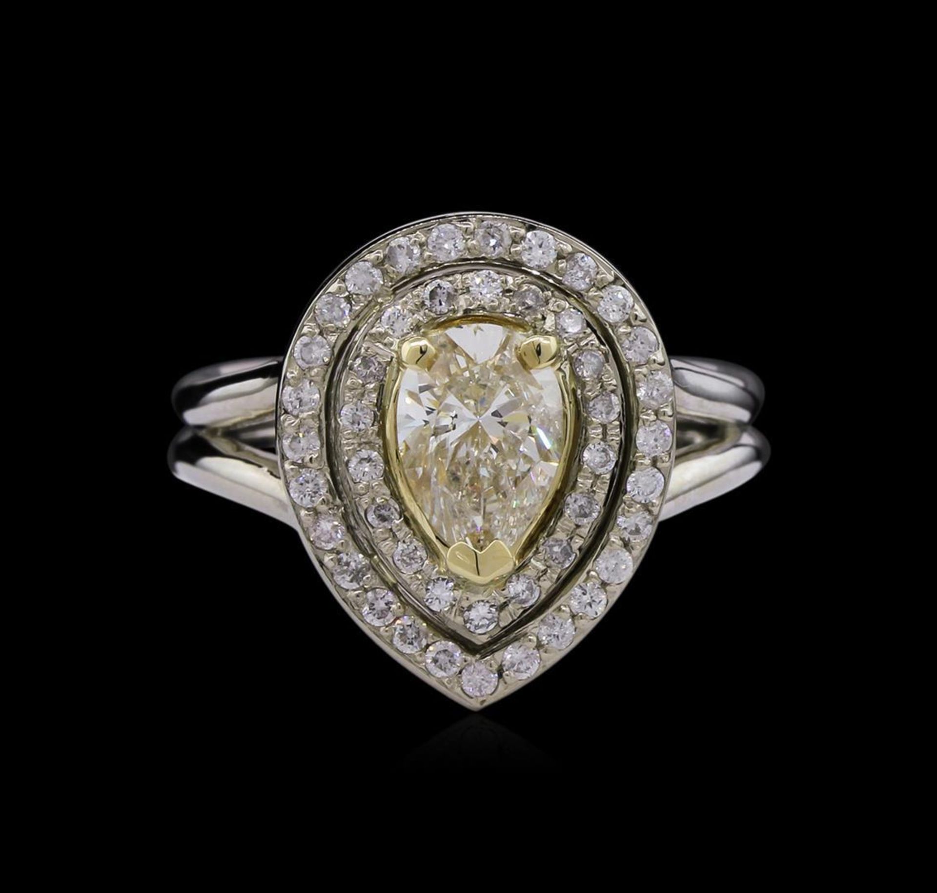 1.50 ctw Light Yellow Diamond Ring - 14KT Two-Tone Gold - Image 2 of 3