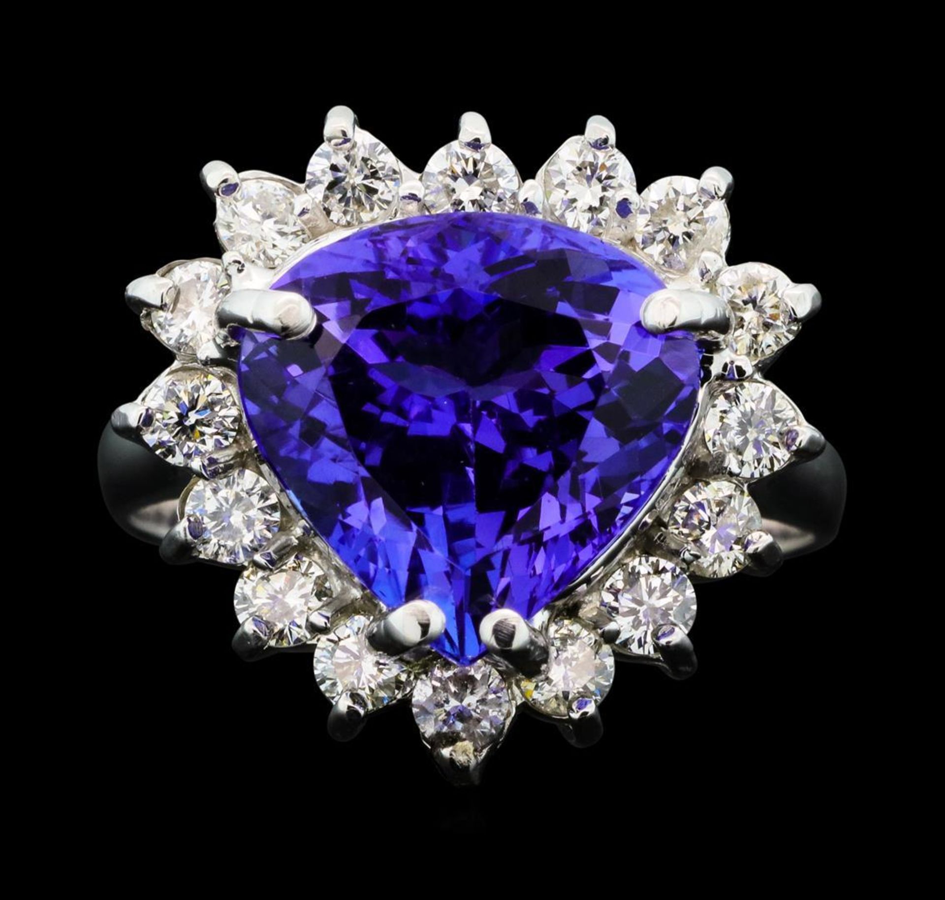 5.25 ct Tanzanite And Diamond Ring - 14KT White Gold - Image 2 of 5