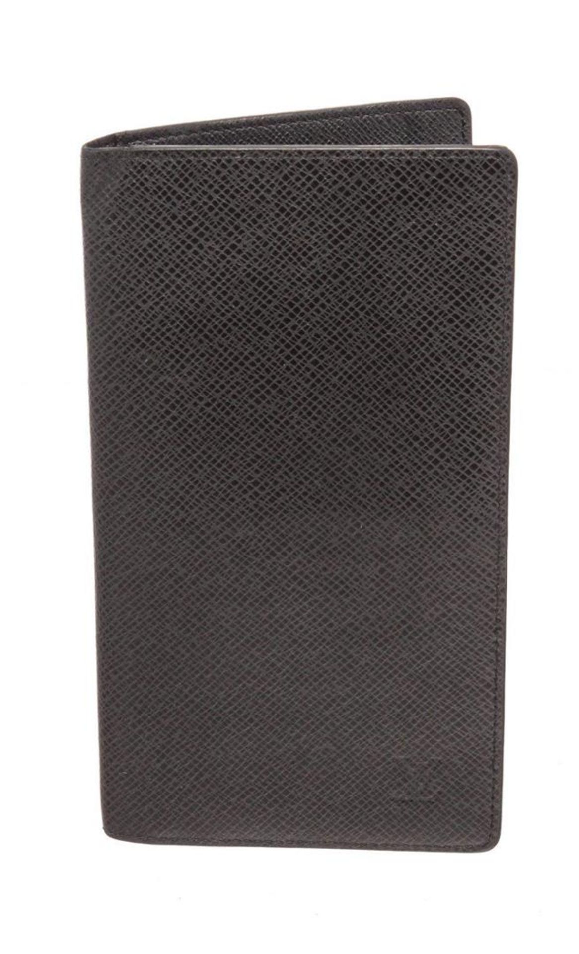 Louis Vuitton Black Ron Checkbook Long Wallet