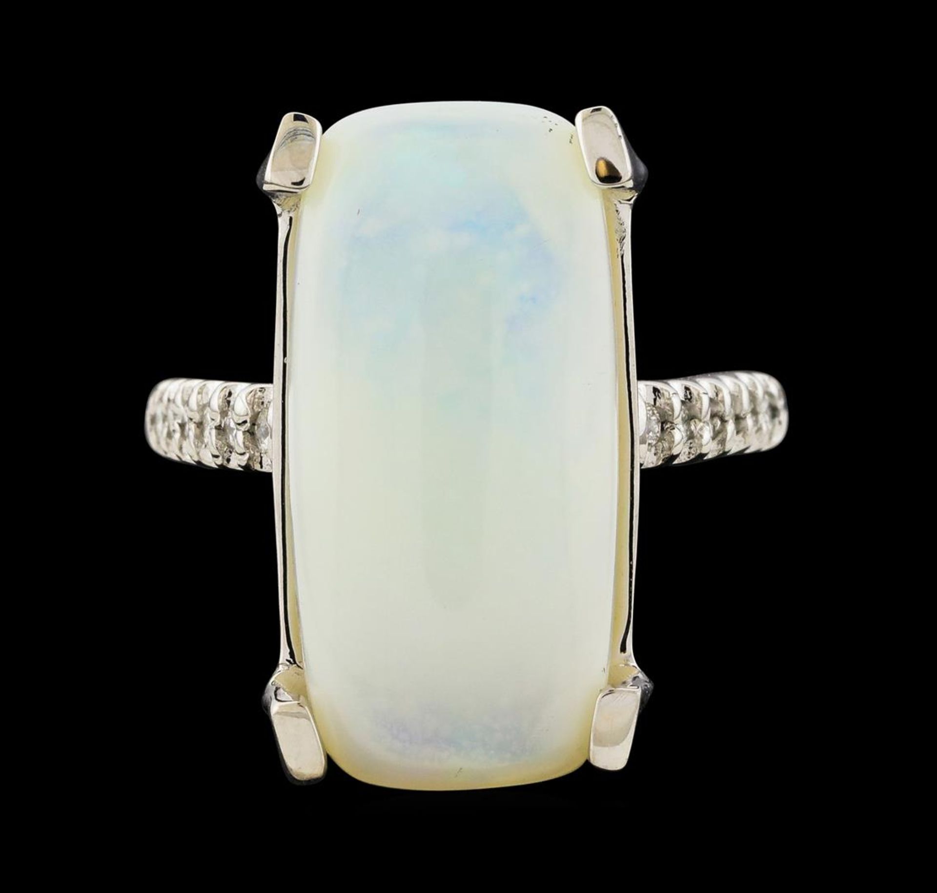 7.50 ctw Opal and Diamond Ring - 14KT White Gold - Image 2 of 4