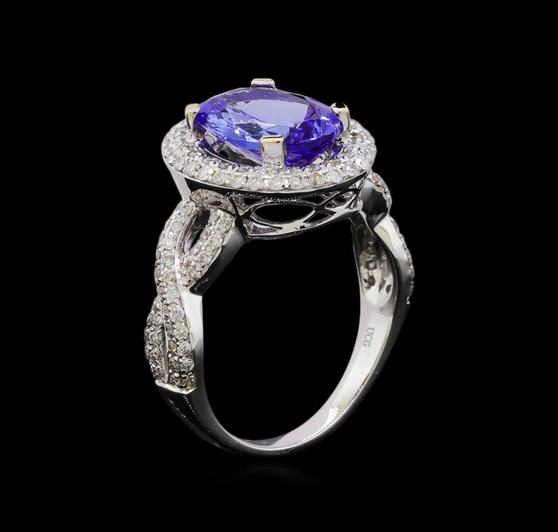 14KT White Gold 2.81 ctw Tanzanite and Diamond Ring - Image 4 of 5