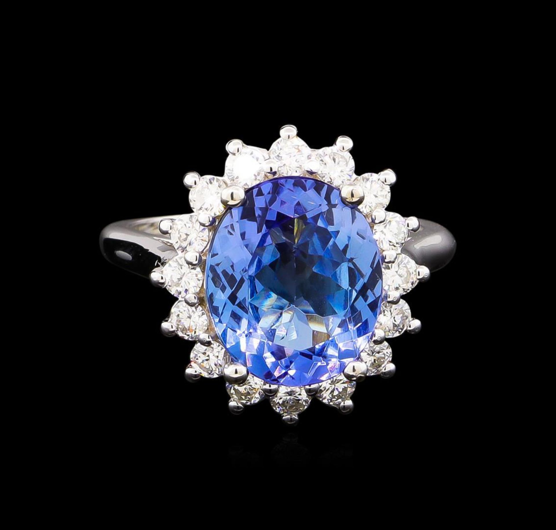 5.04 ctw Tanzanite and Diamond Ring - 14KT White Gold - Image 2 of 5