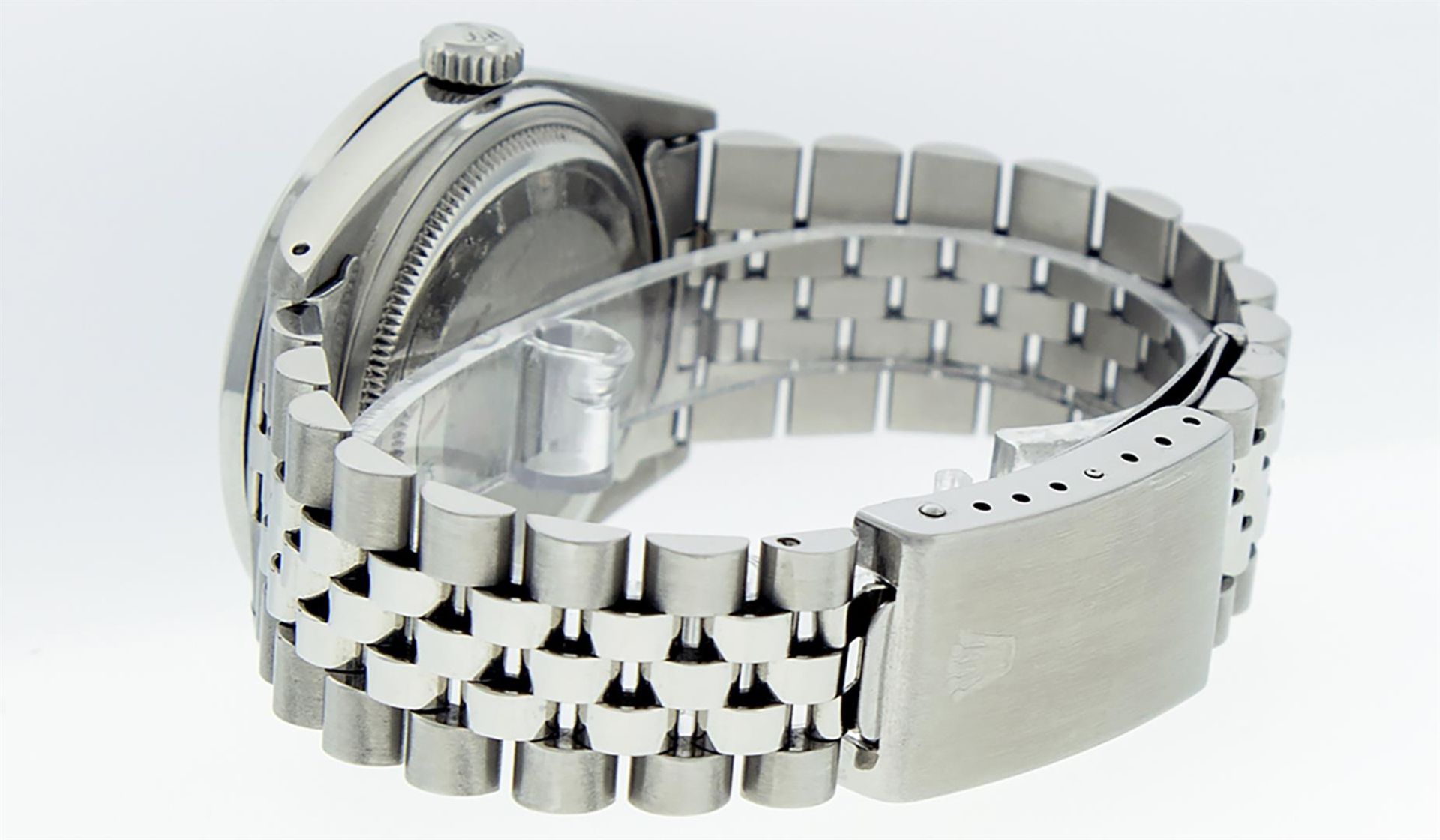 Rolex Mens Stainless Steel Rhodium String Diamond 36MM Datejust Wristwatch - Image 7 of 9