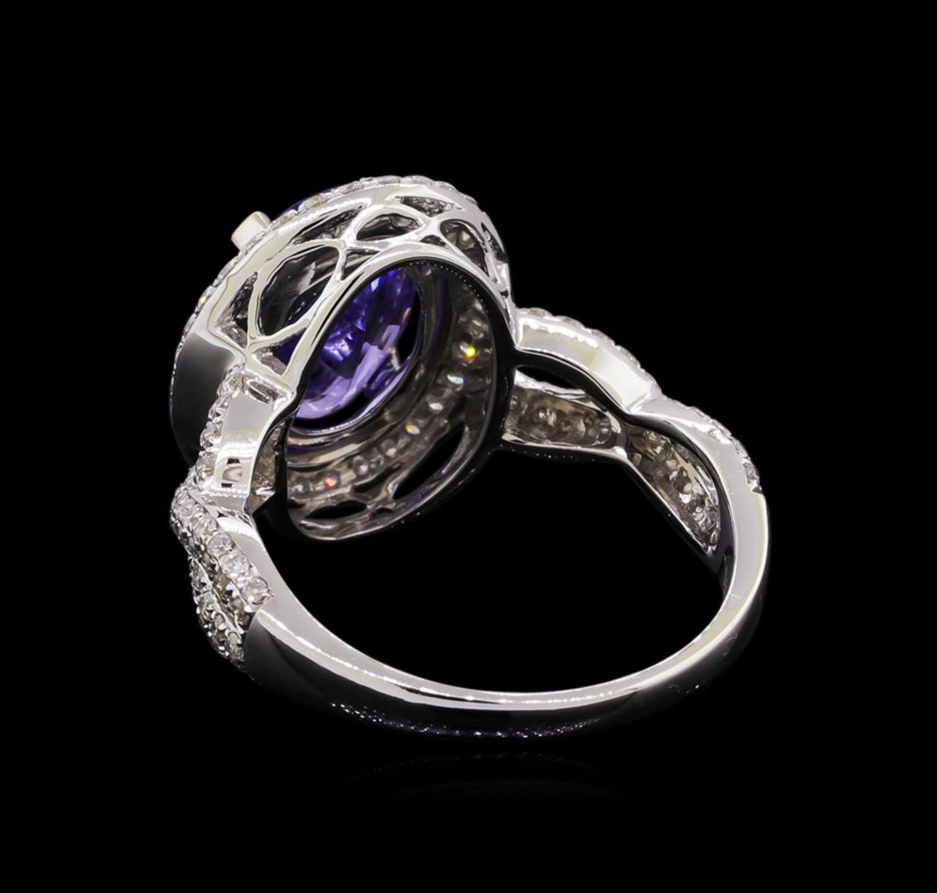 14KT White Gold 2.81 ctw Tanzanite and Diamond Ring - Image 3 of 5