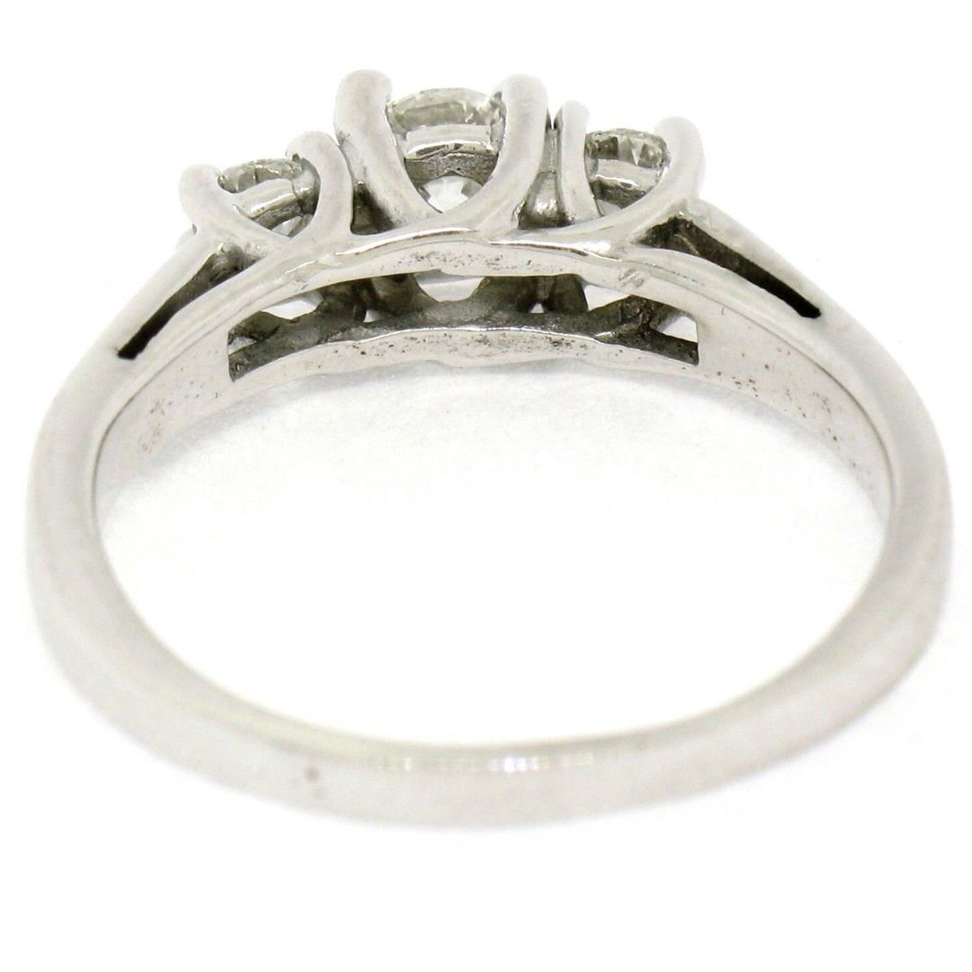 Classic 14k White Gold 0.45ctw Three Stone F VS2 Round Diamond Engagement Ring - Image 8 of 9