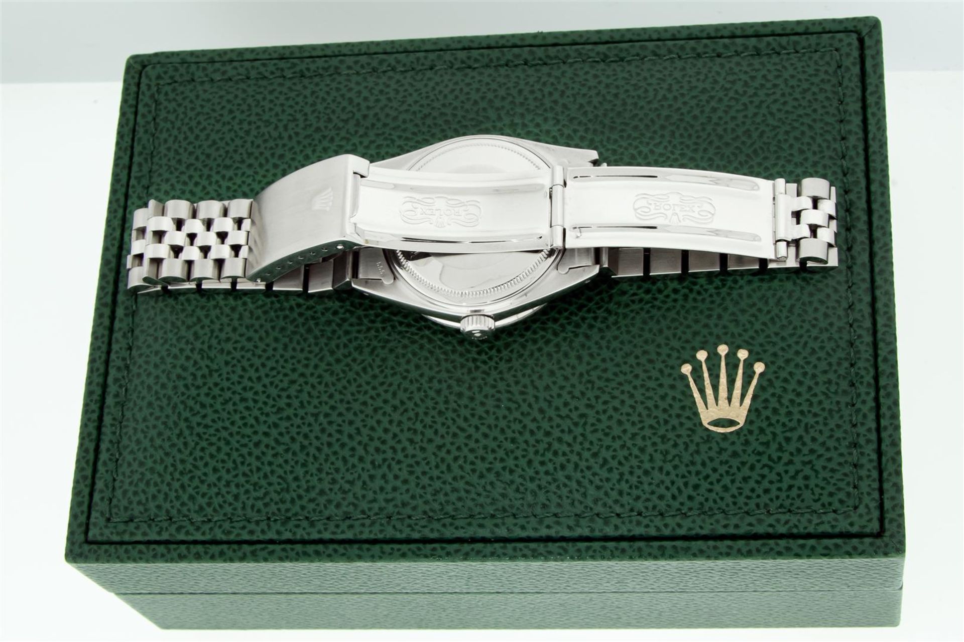 Rolex Mens Stainless Steel Black MOP Baguette Diamond 36MM Datejust Wristwatch W - Image 9 of 9