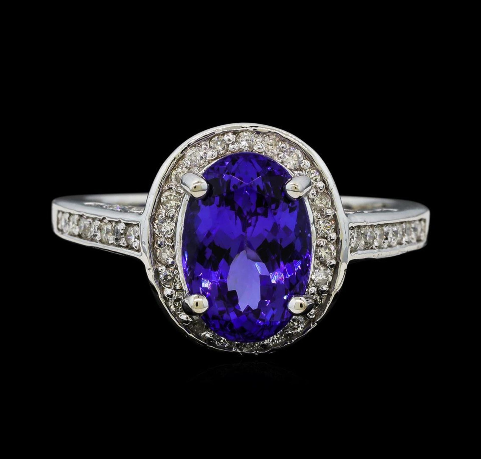 2.94 ctw Tanzanite and Diamond Ring - 14KT White Gold - Image 2 of 5