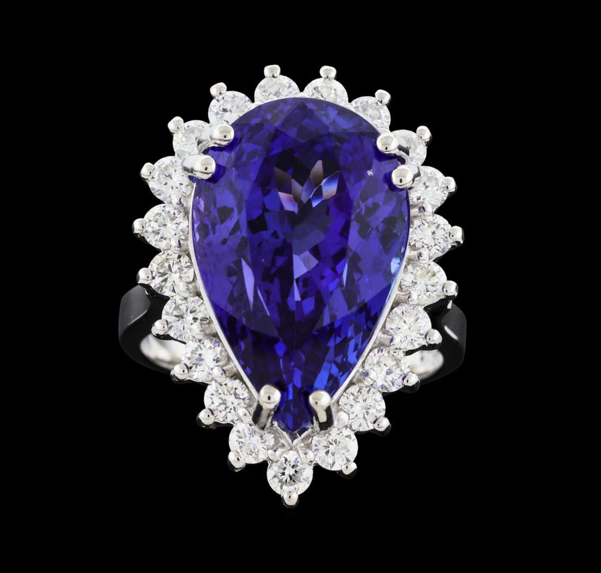 14.11 ctw Tanzanite and Diamond Ring - 14KT White Gold - Image 2 of 5