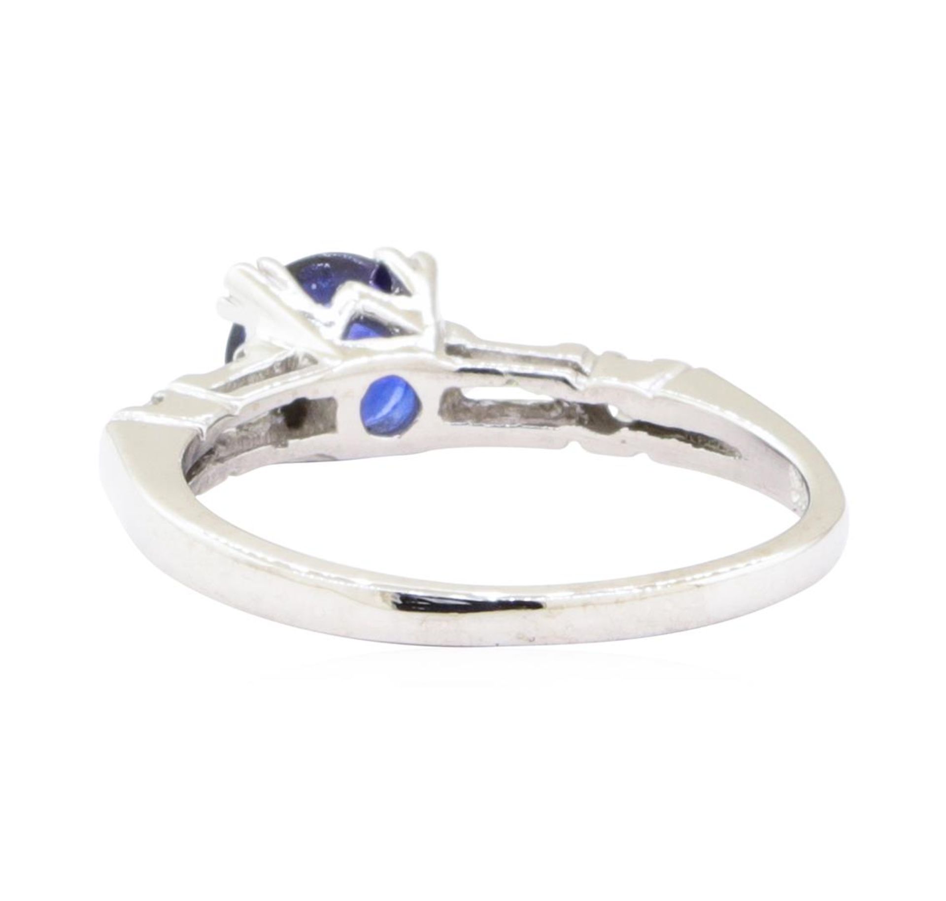 1.20 ctw Sapphire and Diamond Ring - 18KT White Gold - Image 3 of 4
