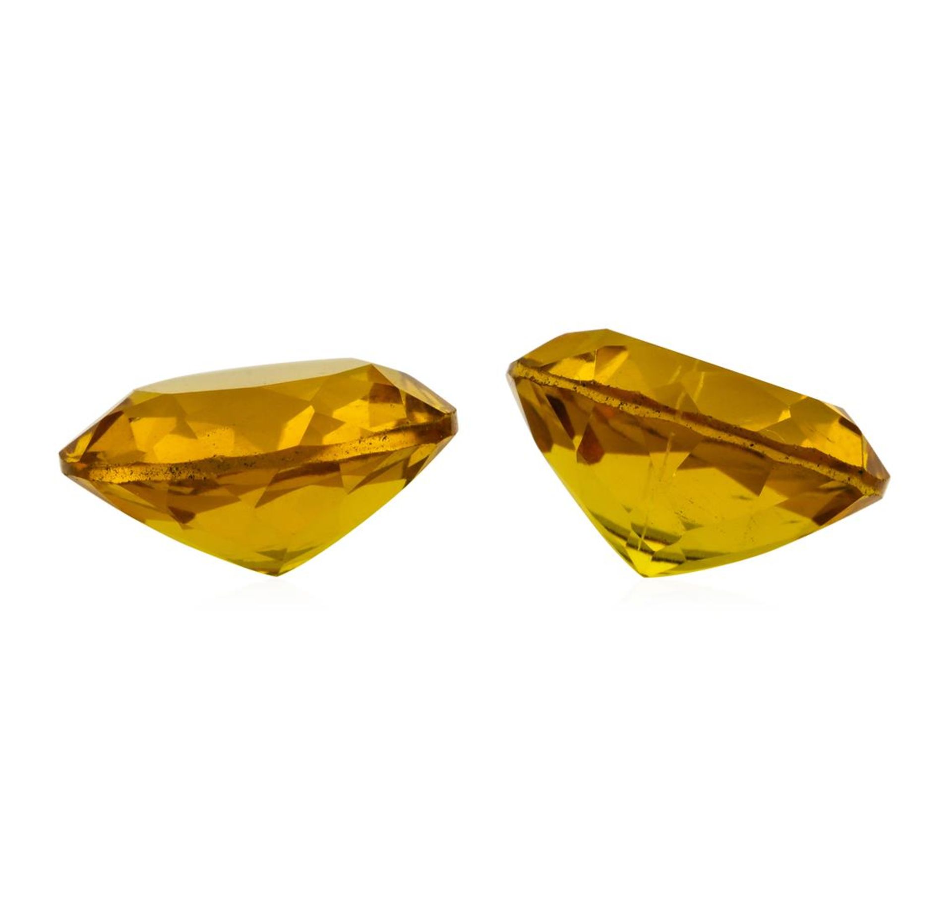 10.16ctw.Natural Round Cut Citrine Quartz Parcel of Two - Image 2 of 3