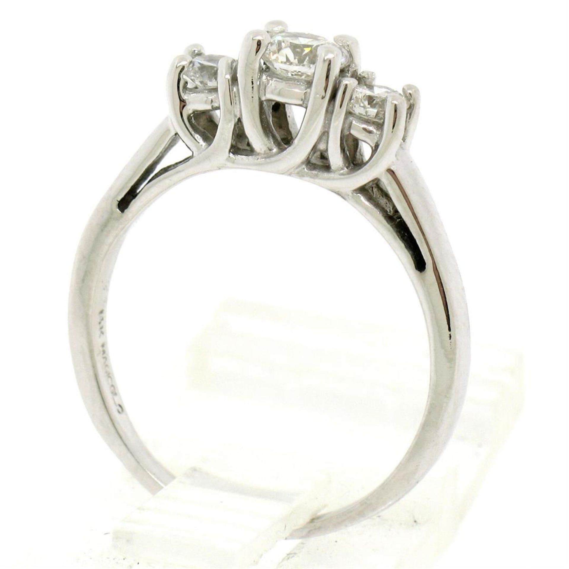 Classic 14k White Gold 0.45ctw Three Stone F VS2 Round Diamond Engagement Ring - Image 9 of 9