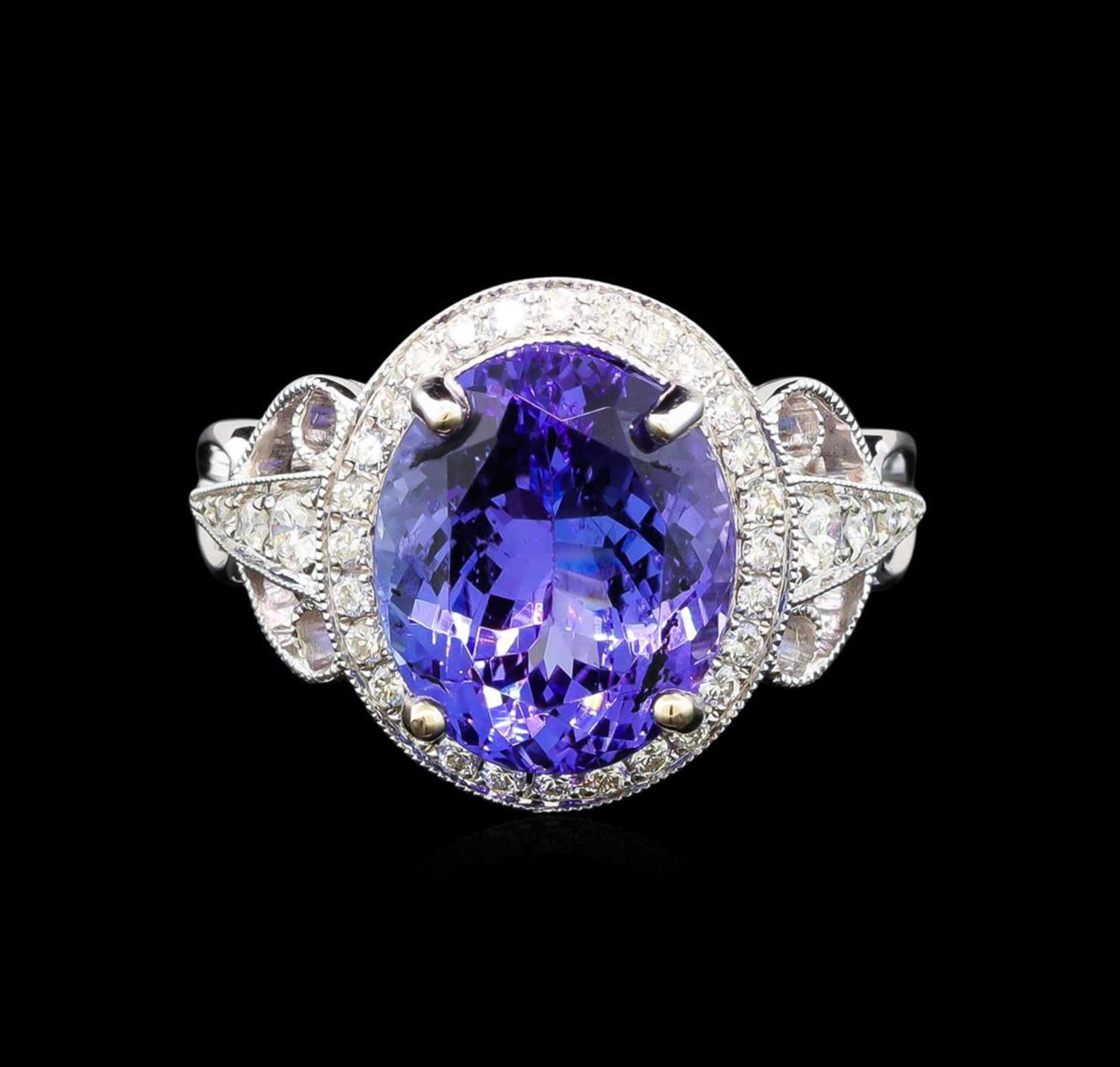 14KT White Gold 6.59 ctw Tanzanite and Diamond Ring - Image 2 of 5