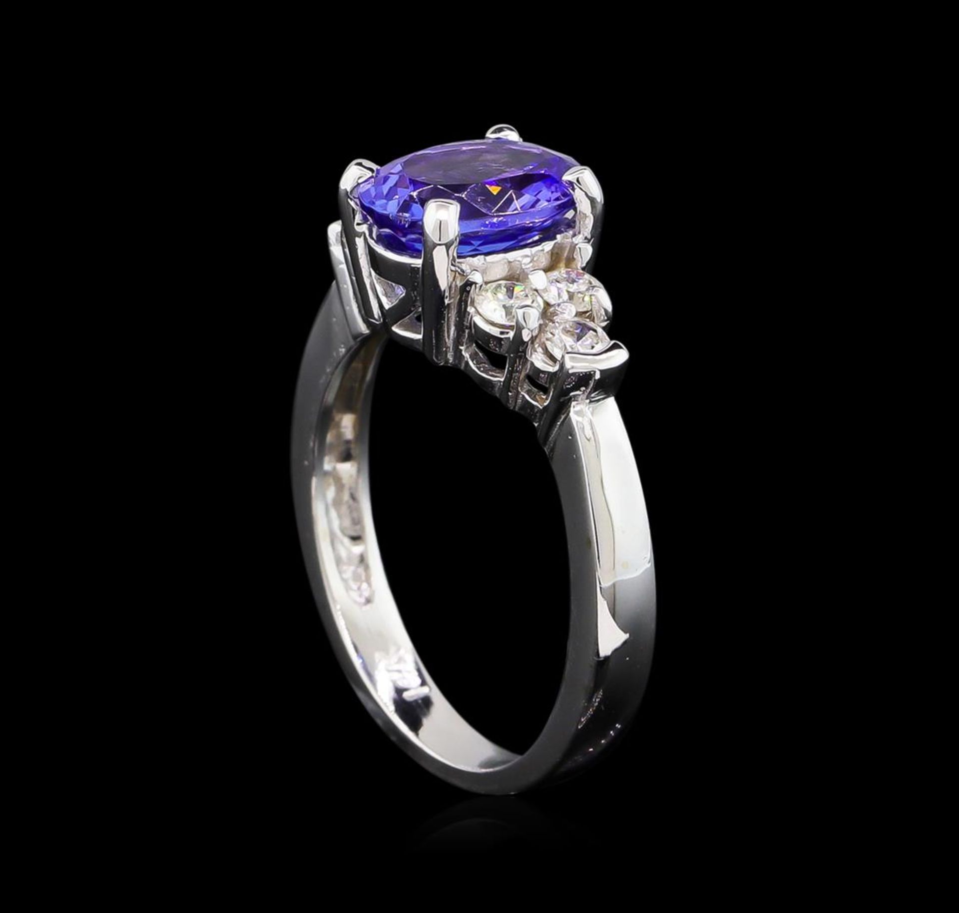 2.06 ctw Tanzanite and Diamond Ring - 14KT White Gold - Image 4 of 4