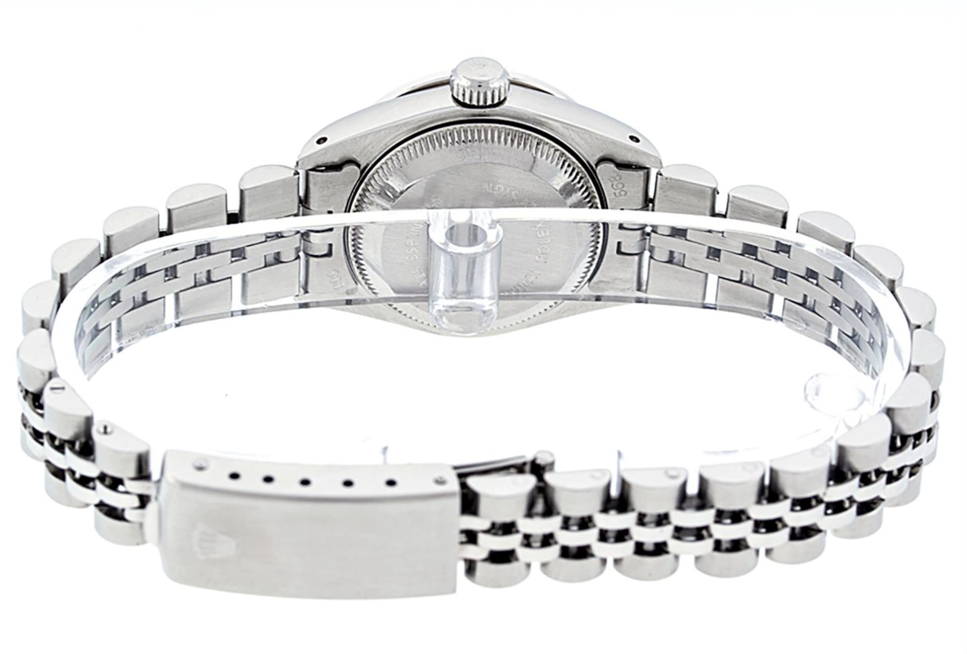 Rolex Ladies Stainless Steel 26MM Yellow String Diamond Lugs Datejust Wristwatch - Image 9 of 9