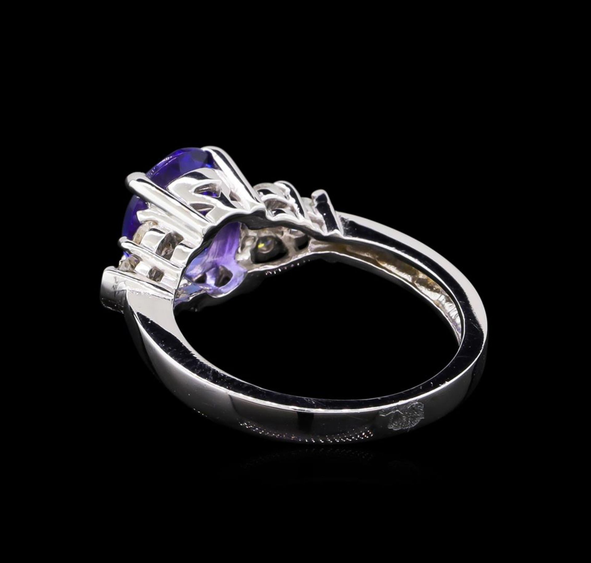 2.06 ctw Tanzanite and Diamond Ring - 14KT White Gold - Image 3 of 4