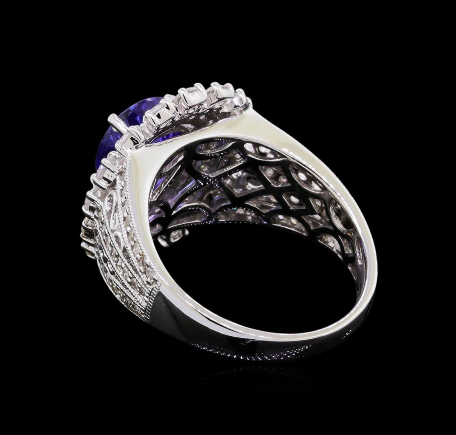 14KT White Gold 2.71 ctw Tanzanite and Diamond Ring - Image 3 of 5