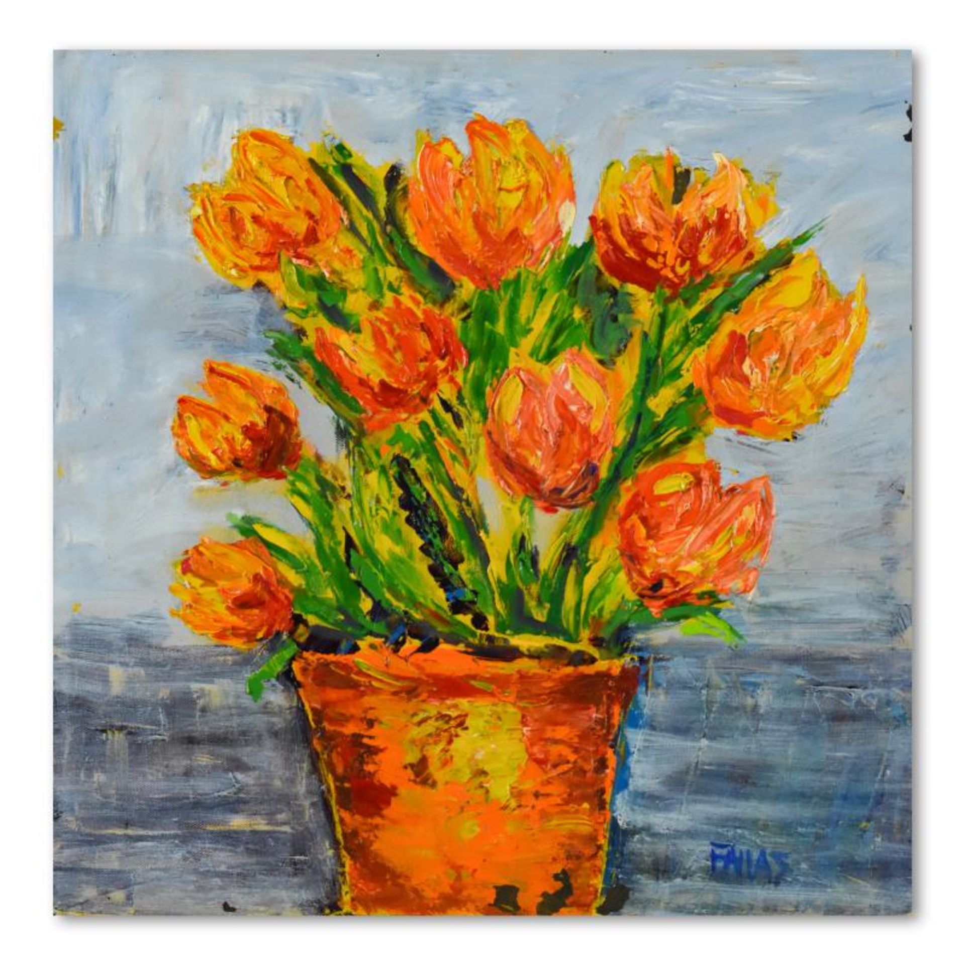 Impasto Orange Floral by Fallas Original