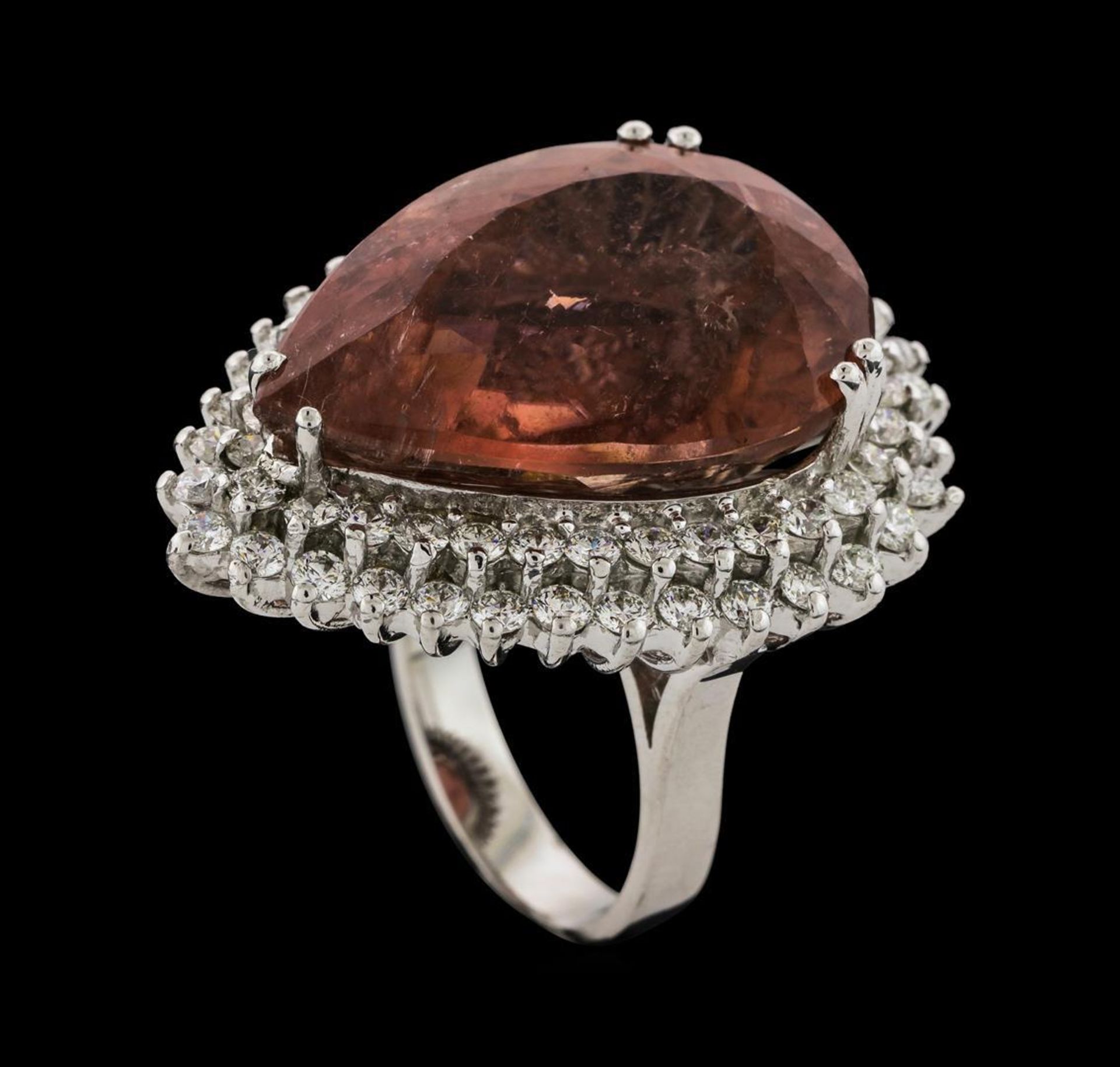 25.76 ctw Tourmaline and Diamond Ring - 14KT White Gold - Image 4 of 5