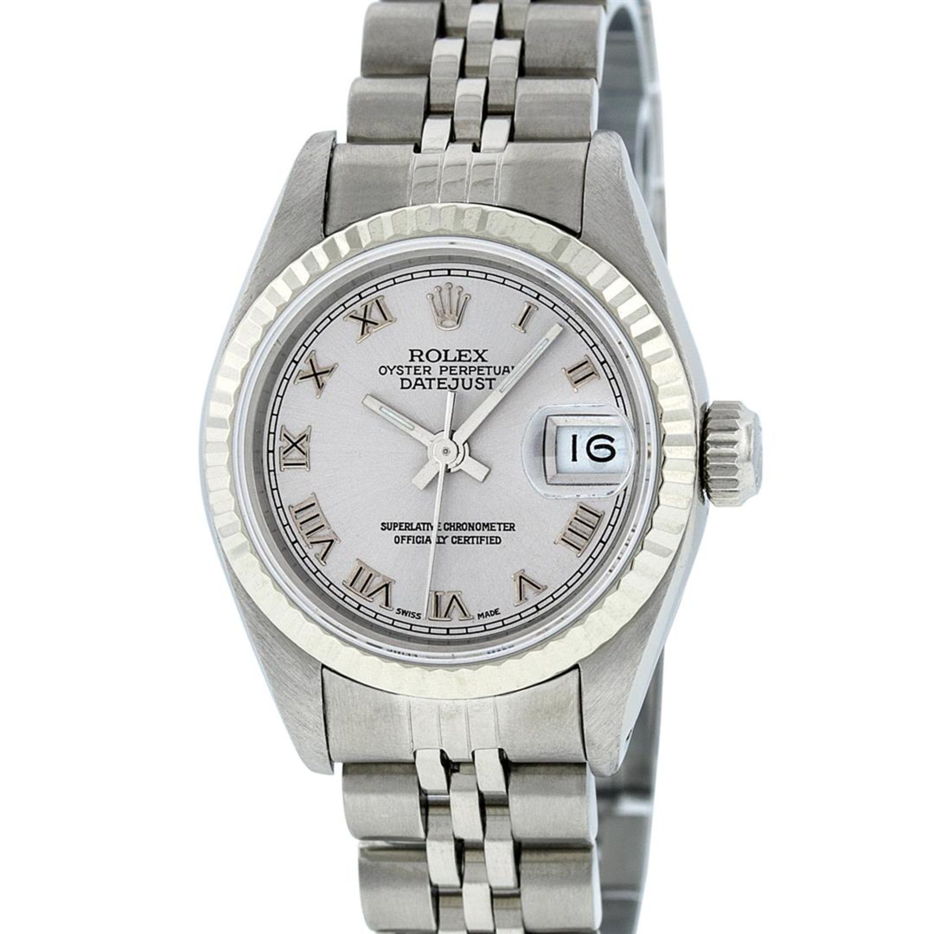 Rolex Ladies Stainless Steel Silver Roman 26MM Oyster Perpetual Datejust Wristwa - Image 2 of 9