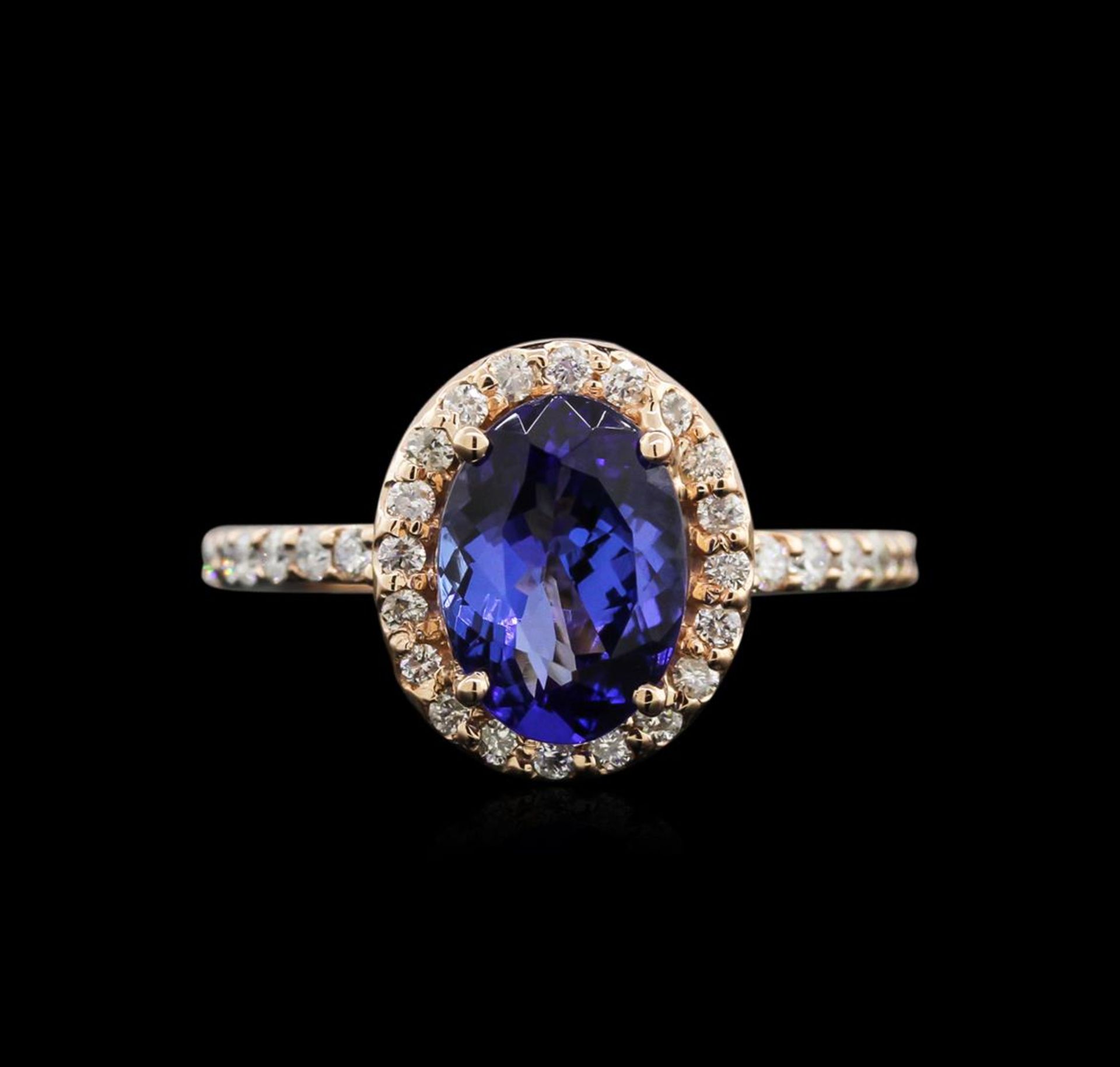 2.07 ctw Tanzanite and Diamond Ring - 14KT Rose Gold - Image 2 of 4