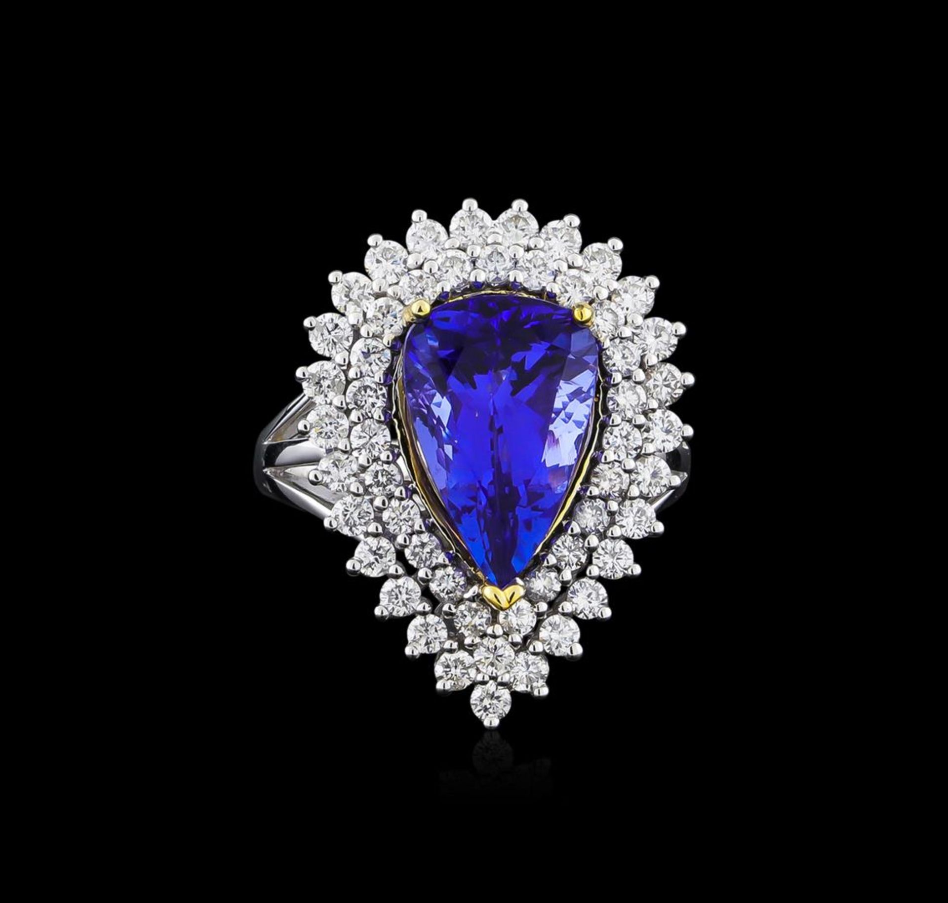 14KT Two-Tone Gold 4.13 ctw Tanzanite and Diamond Ring - Image 2 of 5