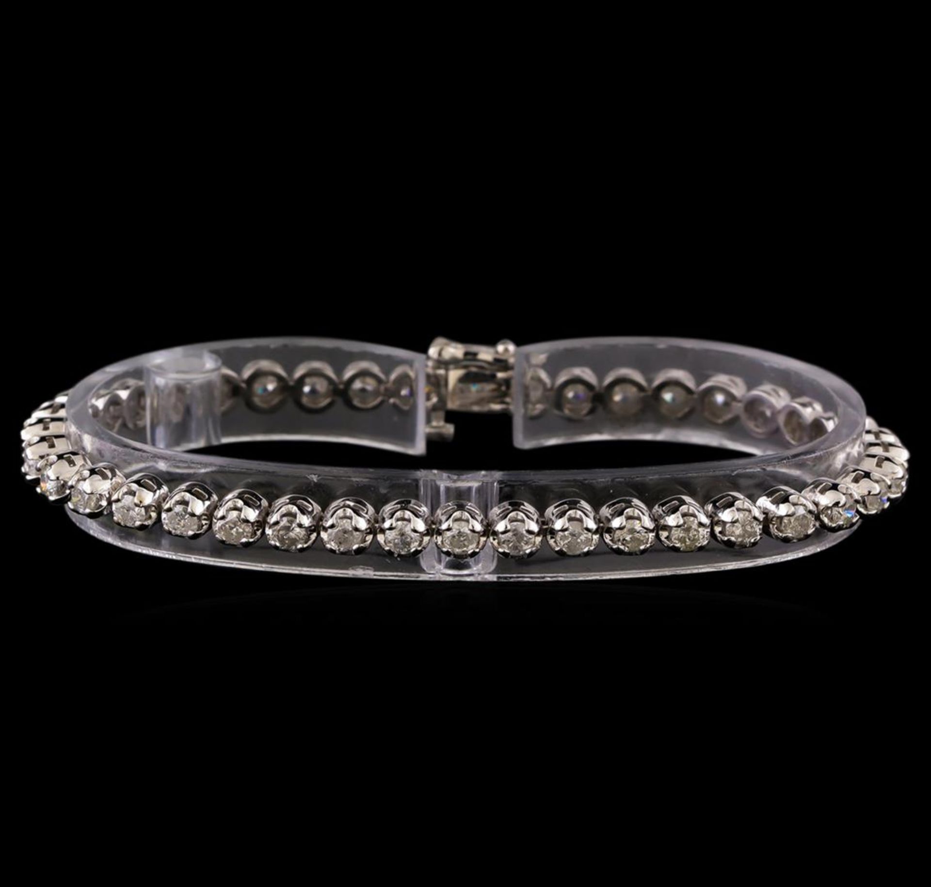 14KT White Gold 3.02 ctw Diamond Tennis Bracelet