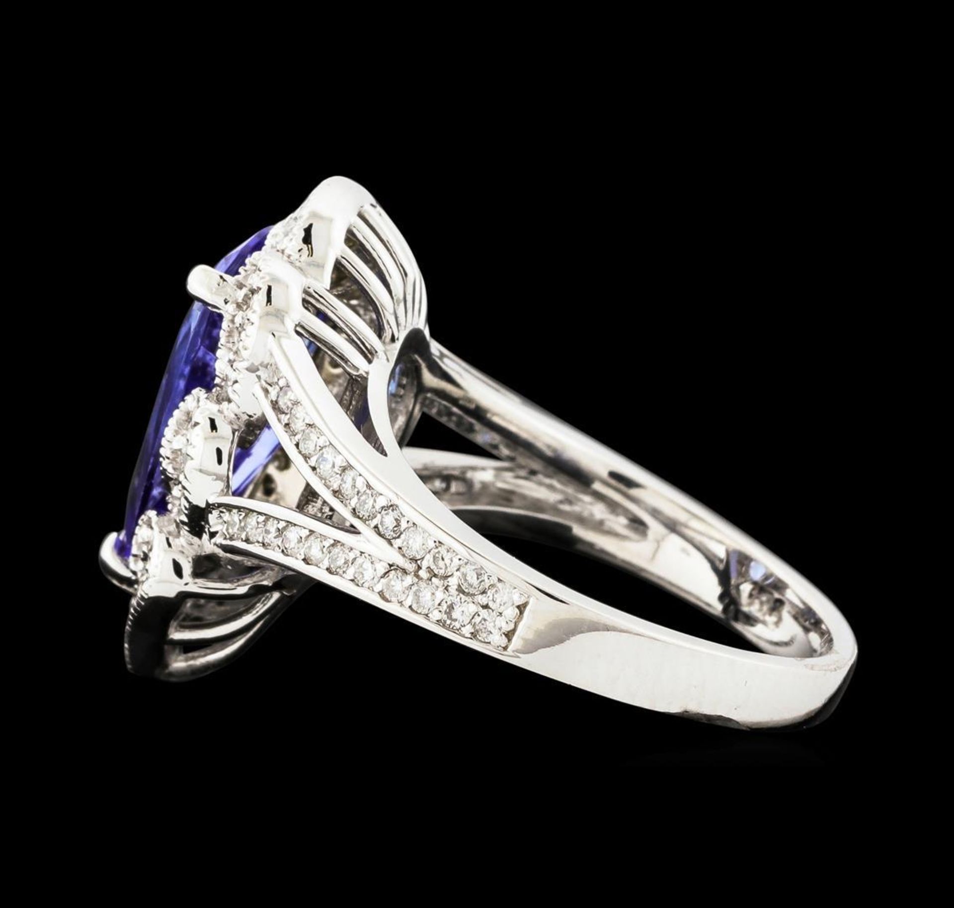 2.75 ctw Tanzanite and Diamond Ring - 14KT White Gold - Image 3 of 5