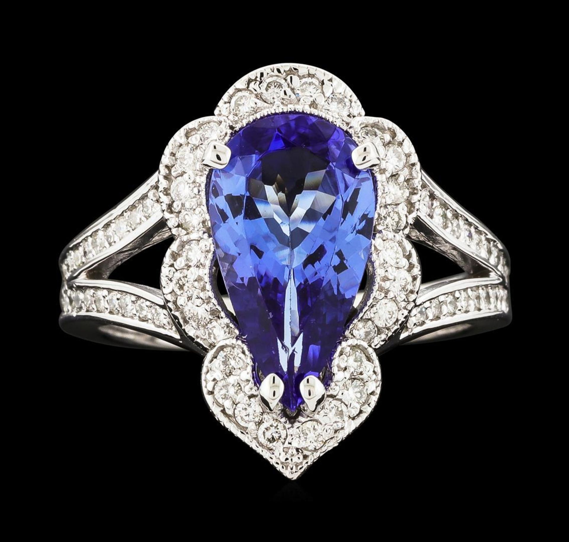 2.75 ctw Tanzanite and Diamond Ring - 14KT White Gold - Image 2 of 5