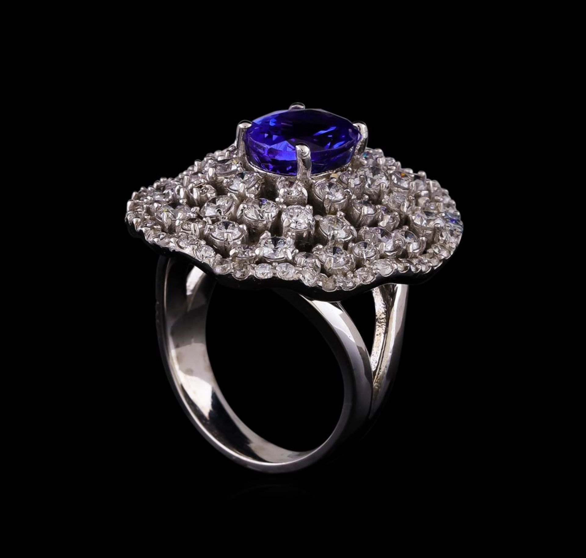 14KT White Gold 2.55 ctw Tanzanite and Diamond Ring - Image 4 of 5