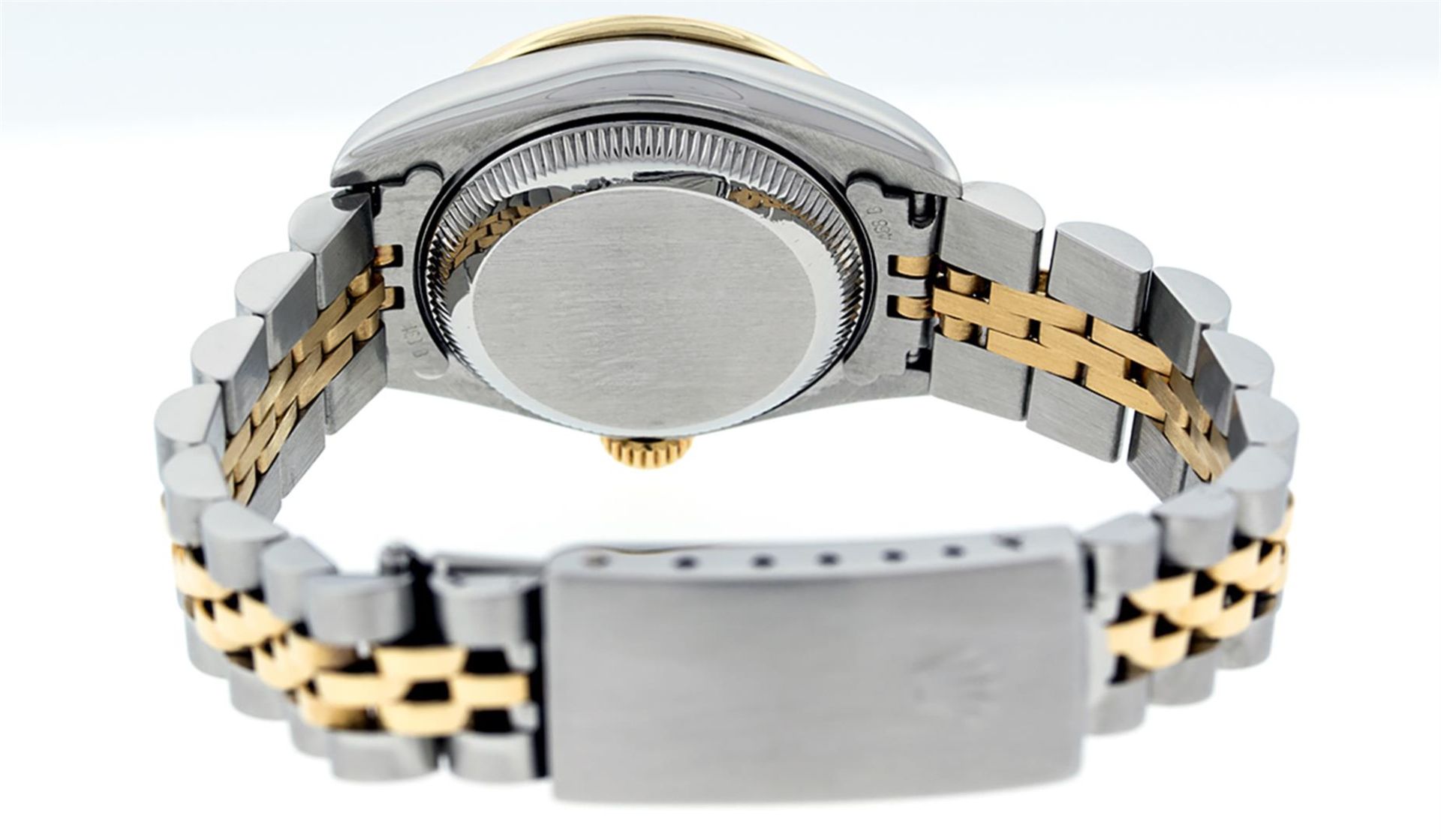 Rolex Ladies 2 Tone Quickset 18K Blue String Diamond Datejust Wristwatch - Image 6 of 9