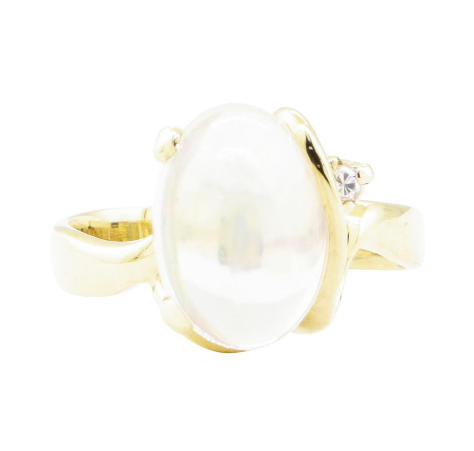 6.88ctw Opal and Diamond Ring - 14KT Yellow Gold - Image 2 of 4