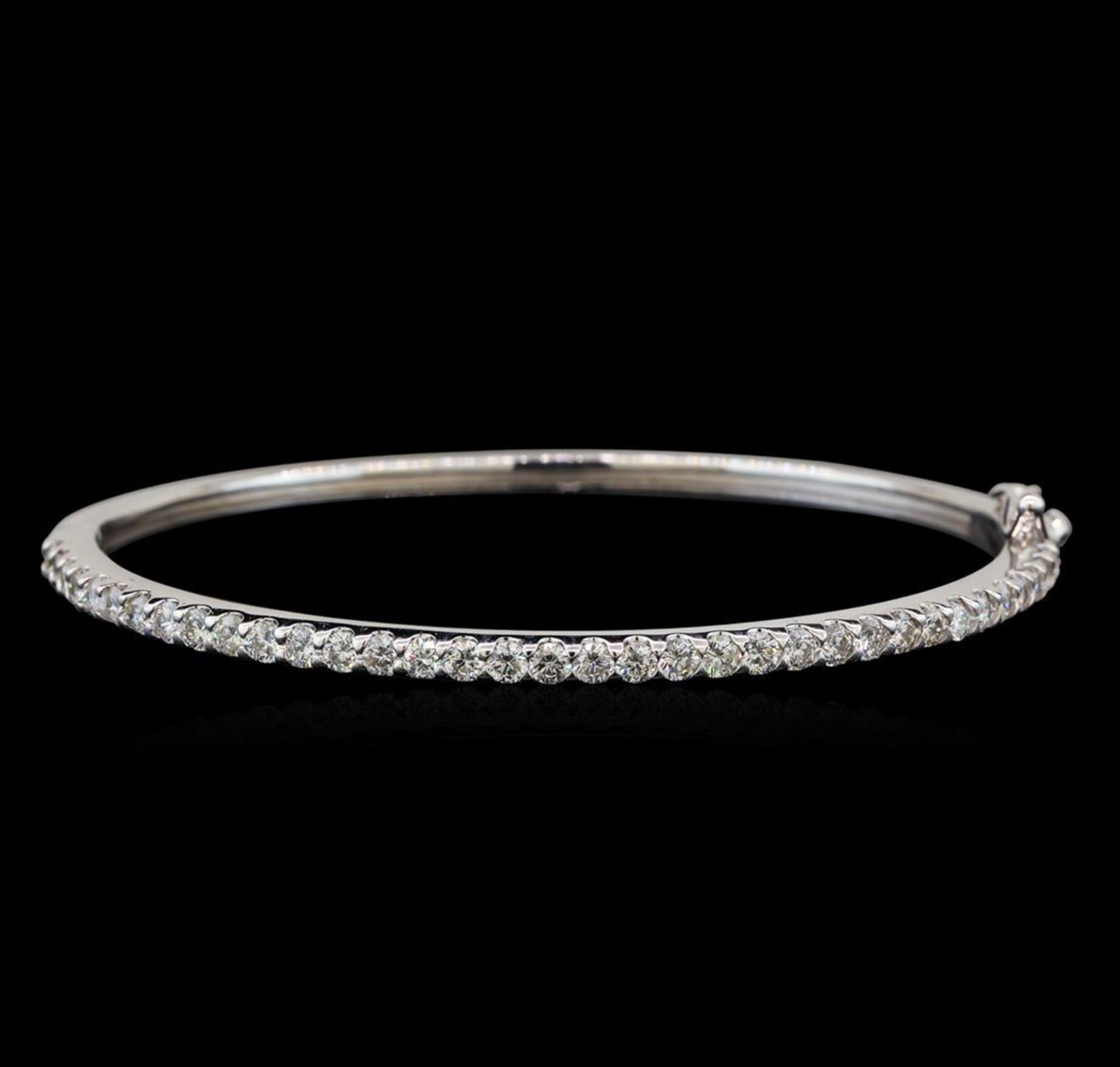 14KT White Gold 2.30 ctw Diamond Bangle Bracelet