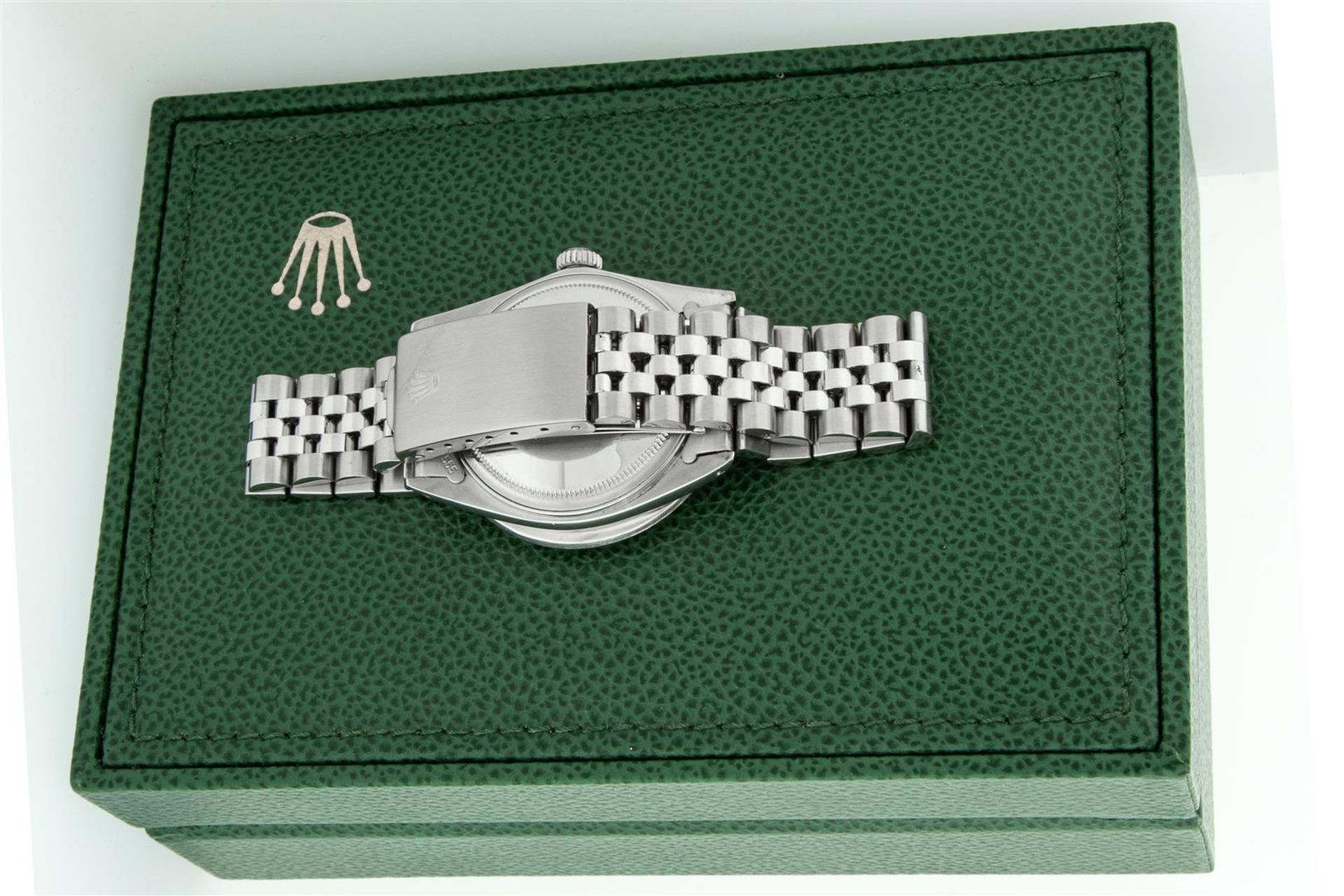 Rolex Mens Stainless Steel Blue Vignette Roman 3ctw Diamond Datejust Wristwatch - Image 9 of 9