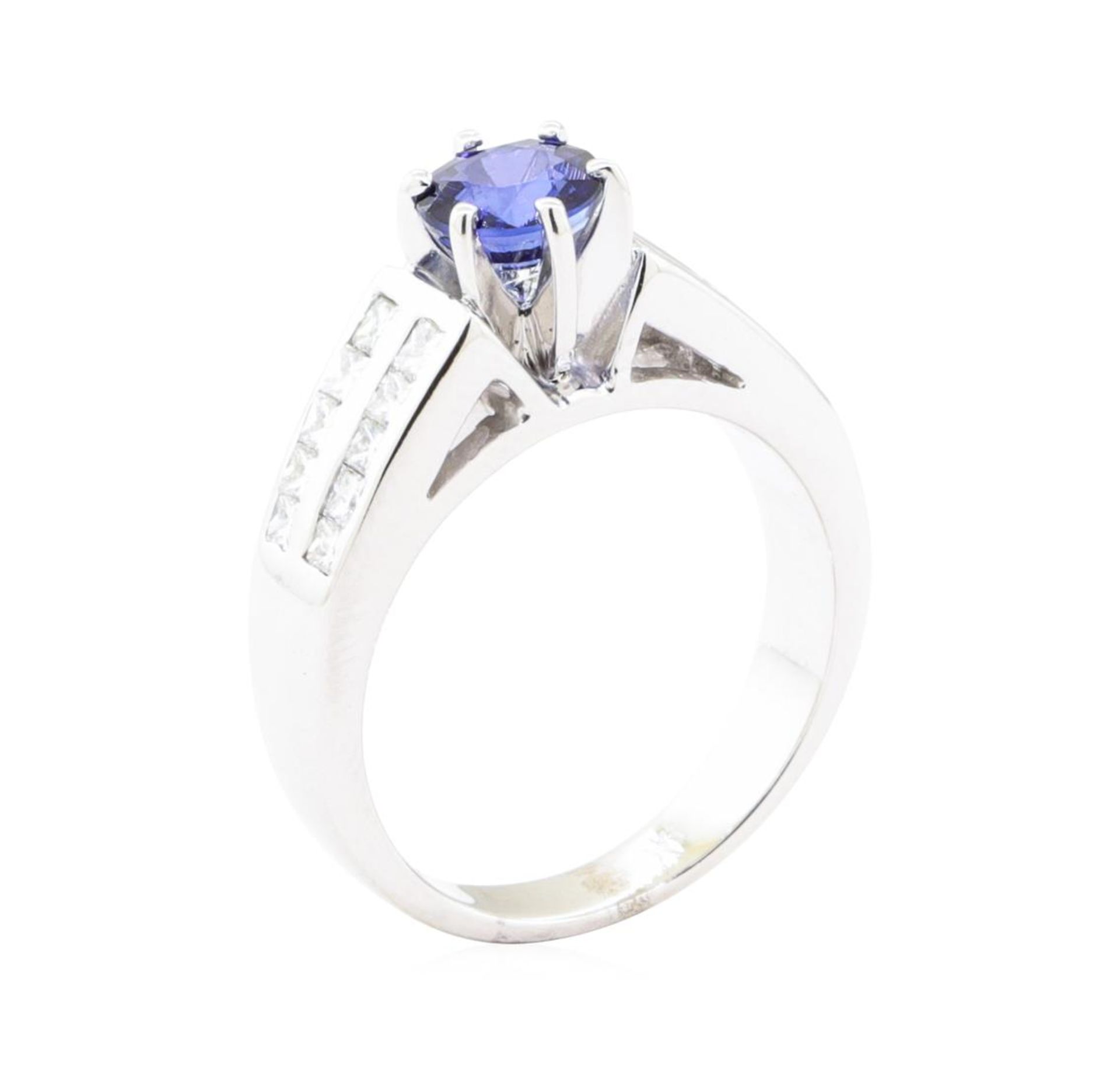 1.86 ctw Sapphire And Diamond Ring - 14KT White Gold - Image 4 of 5