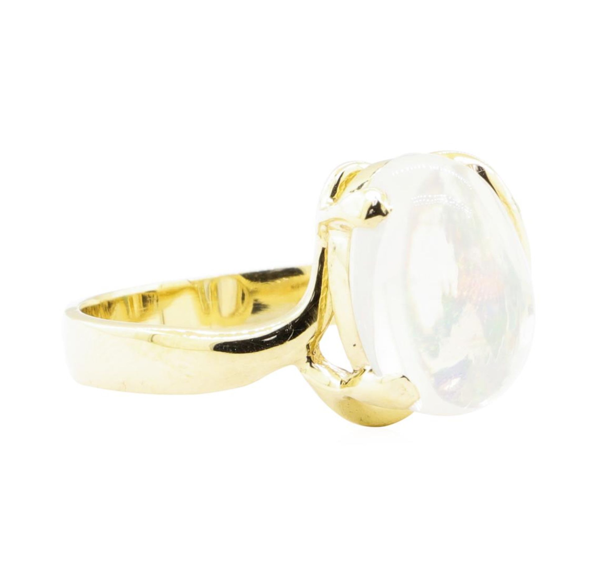 6.88ctw Opal and Diamond Ring - 14KT Yellow Gold