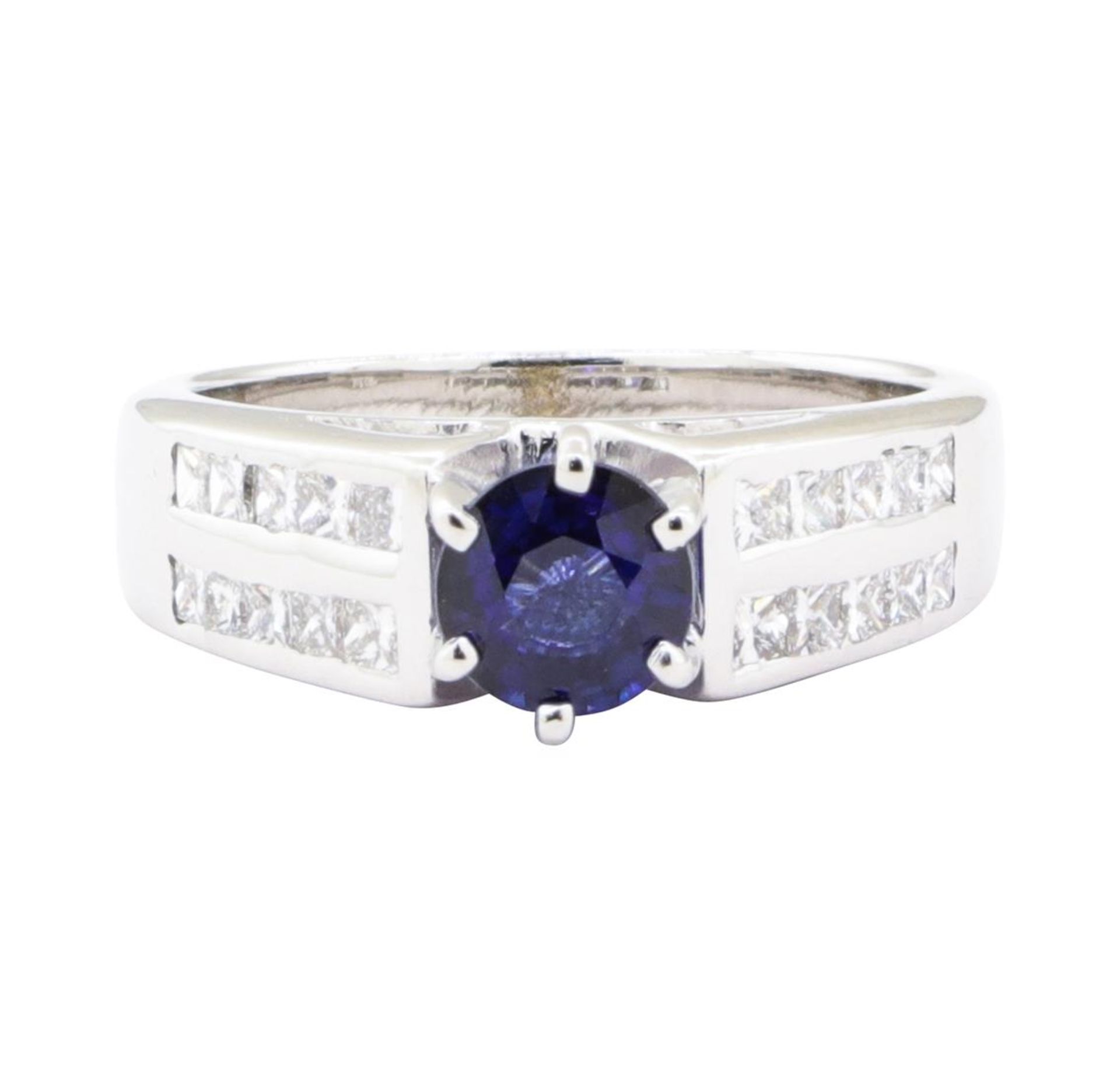 1.86 ctw Sapphire And Diamond Ring - 14KT White Gold - Image 2 of 5