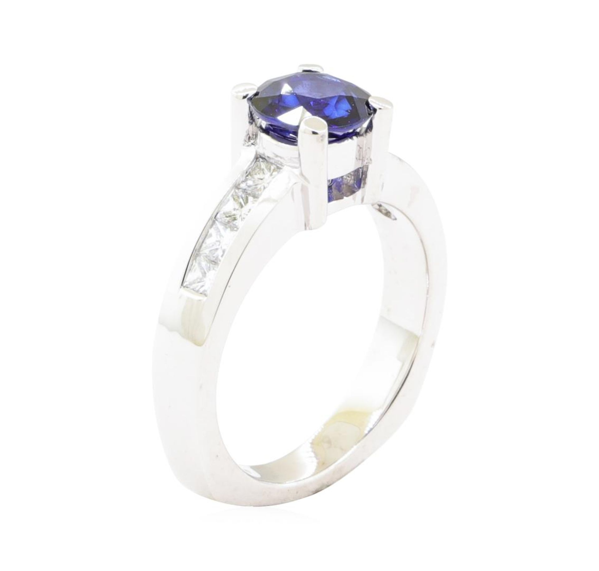 1.93 ctw Sapphire And Diamond Ring - 14KT White Gold - Image 4 of 5