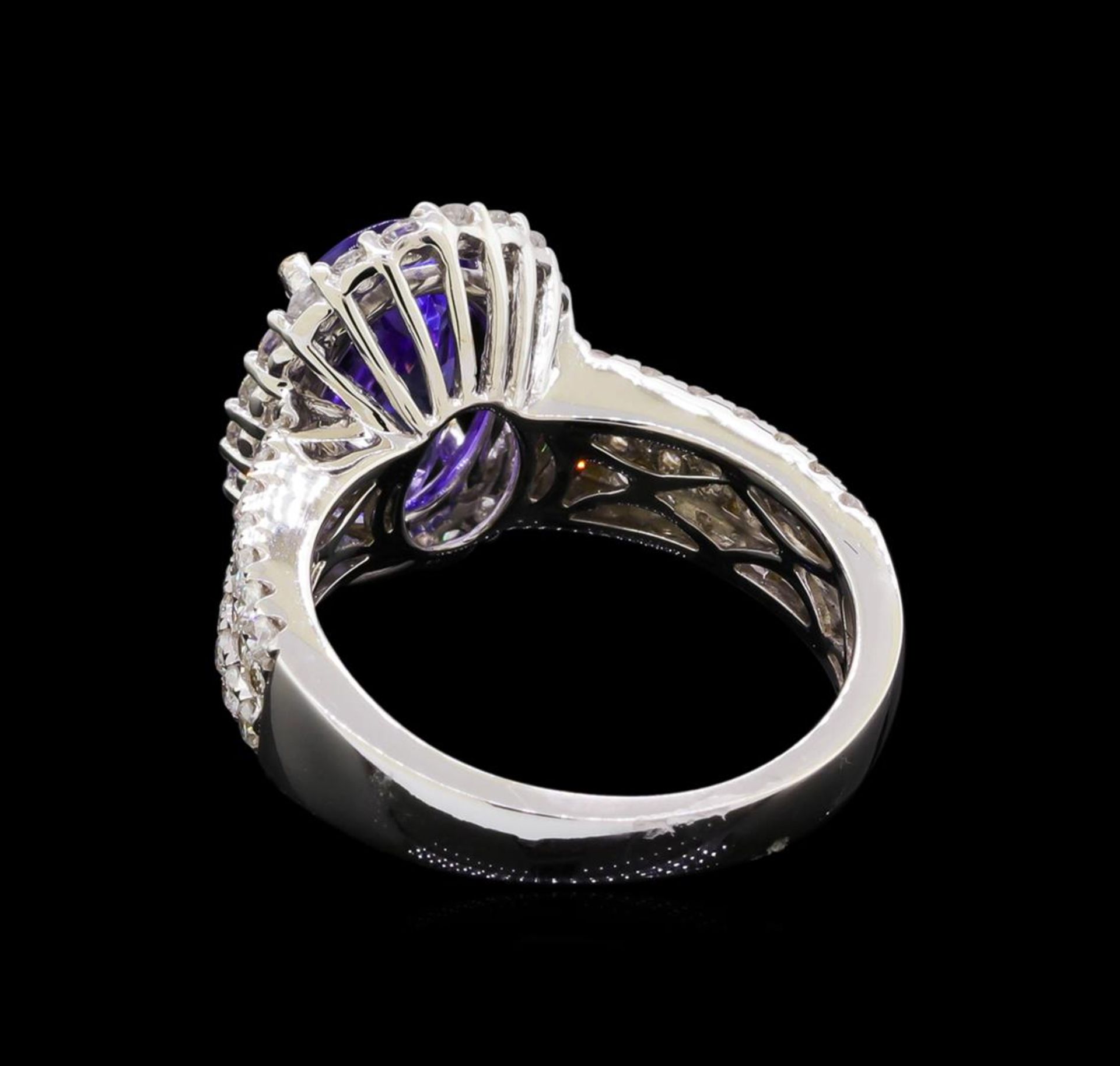 14KT White Gold 2.51 ctw Tanzanite and Diamond Ring - Image 3 of 5