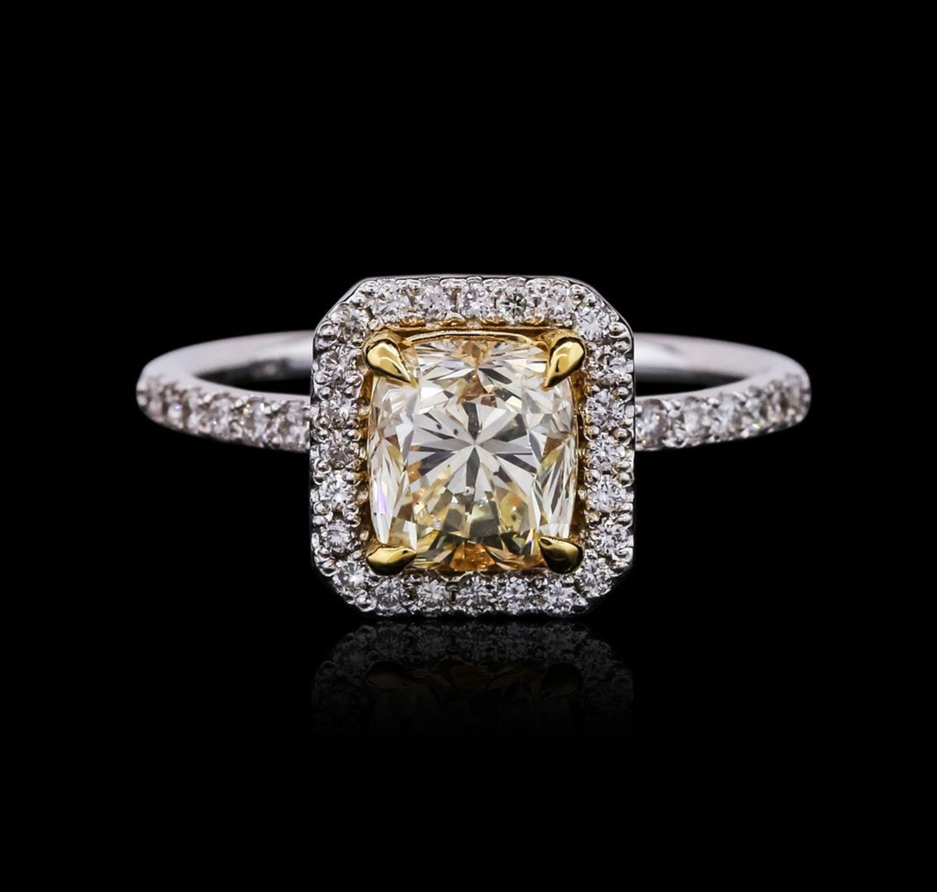 14KT White Gold 1.53ct SI-1/U-V Diamond Ring - Image 2 of 4