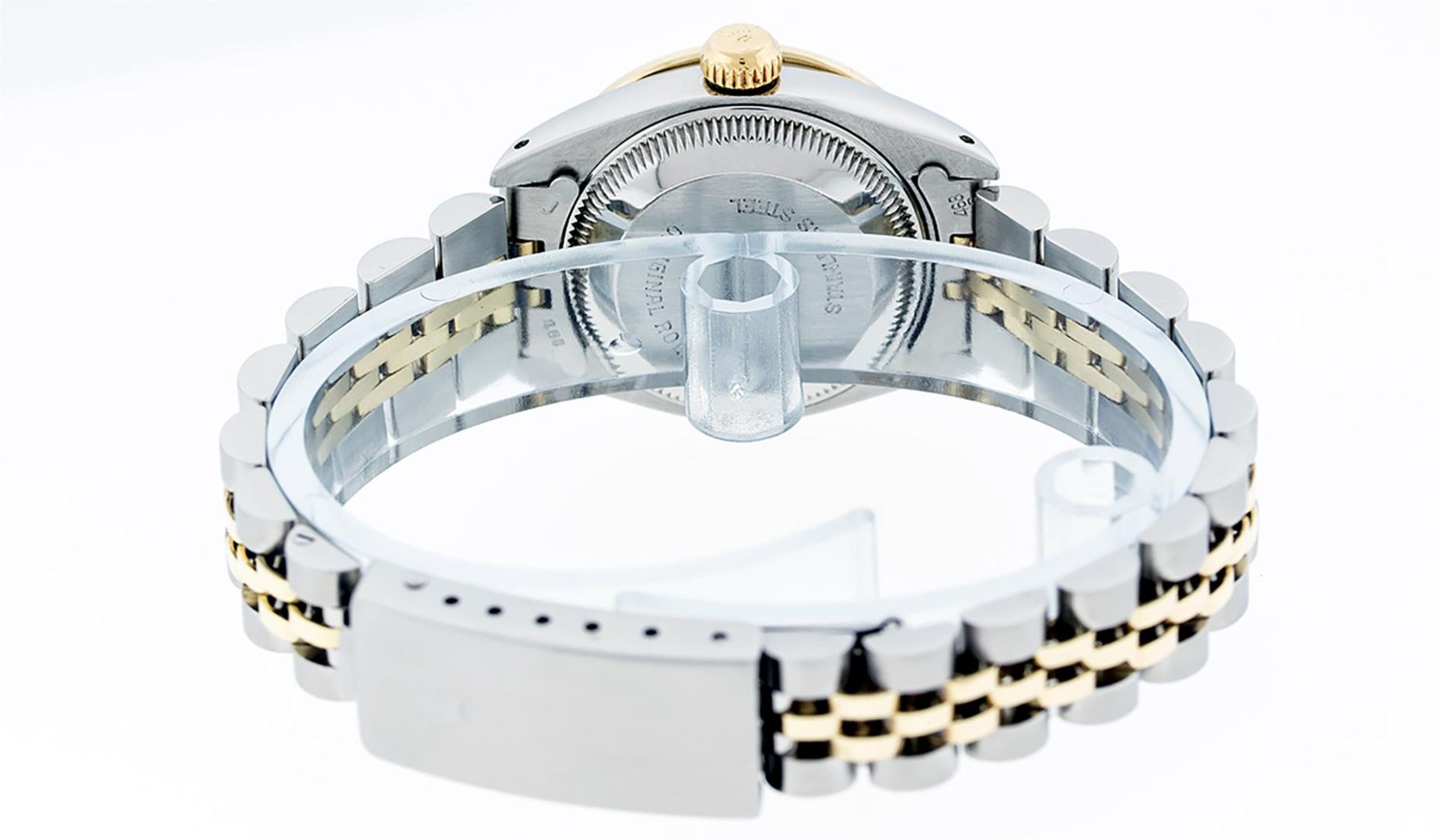 Rolex Ladies 2 Tone MOP String Diamond Lugs Datejust Wriswatch - Image 6 of 8
