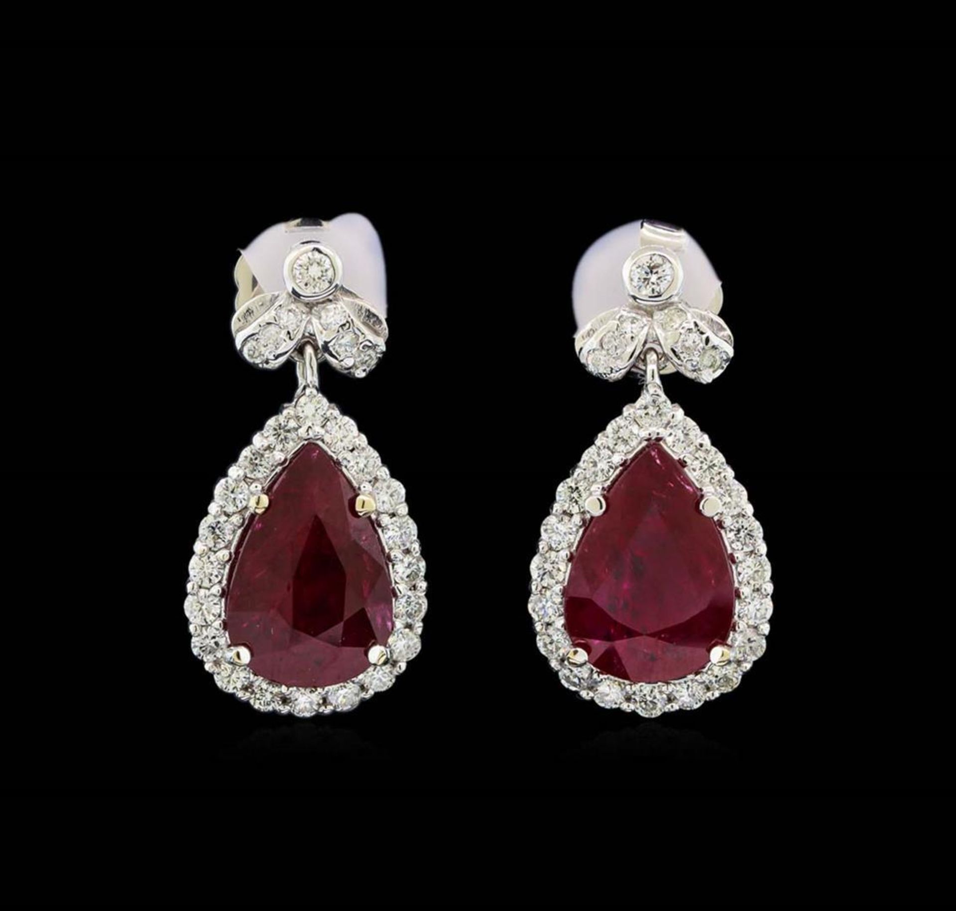 GIA Cert 44.80 ctw Ruby and Diamond Suite - 18KT White Gold - Image 4 of 8