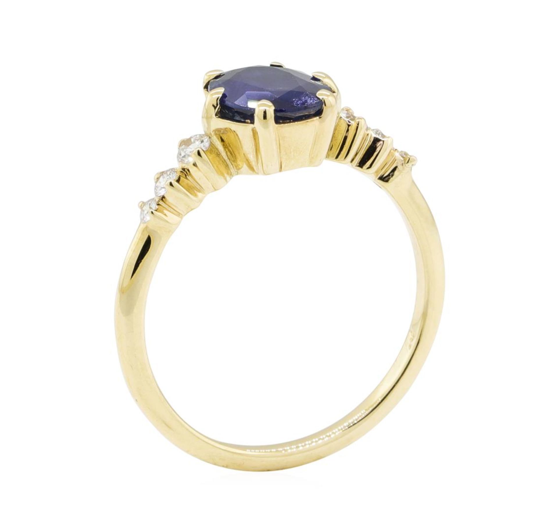 1.43ctw Sapphire and Diamond Ring - 14KT Yellow Gold - Image 4 of 4