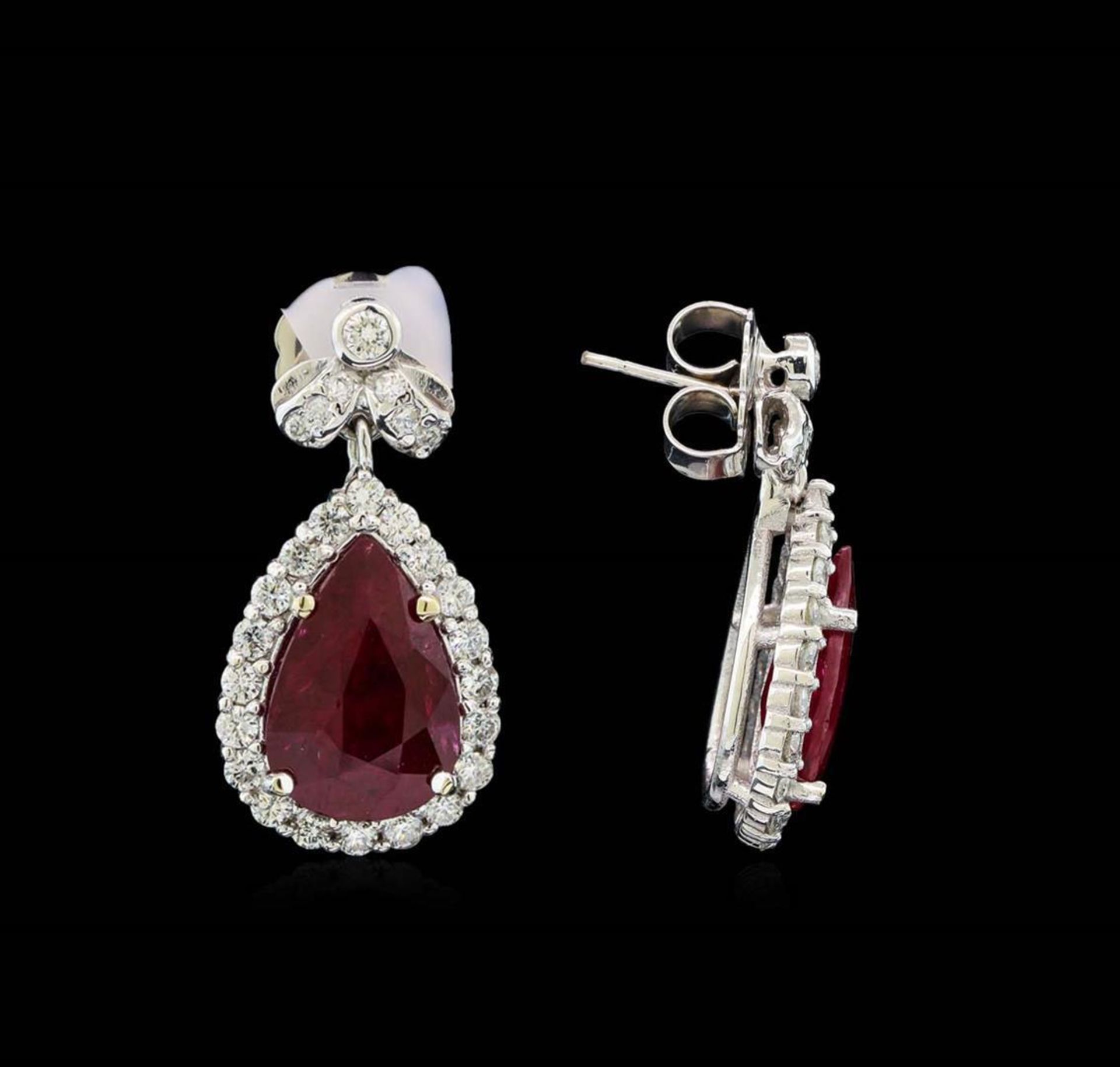 GIA Cert 44.80 ctw Ruby and Diamond Suite - 18KT White Gold - Image 5 of 8