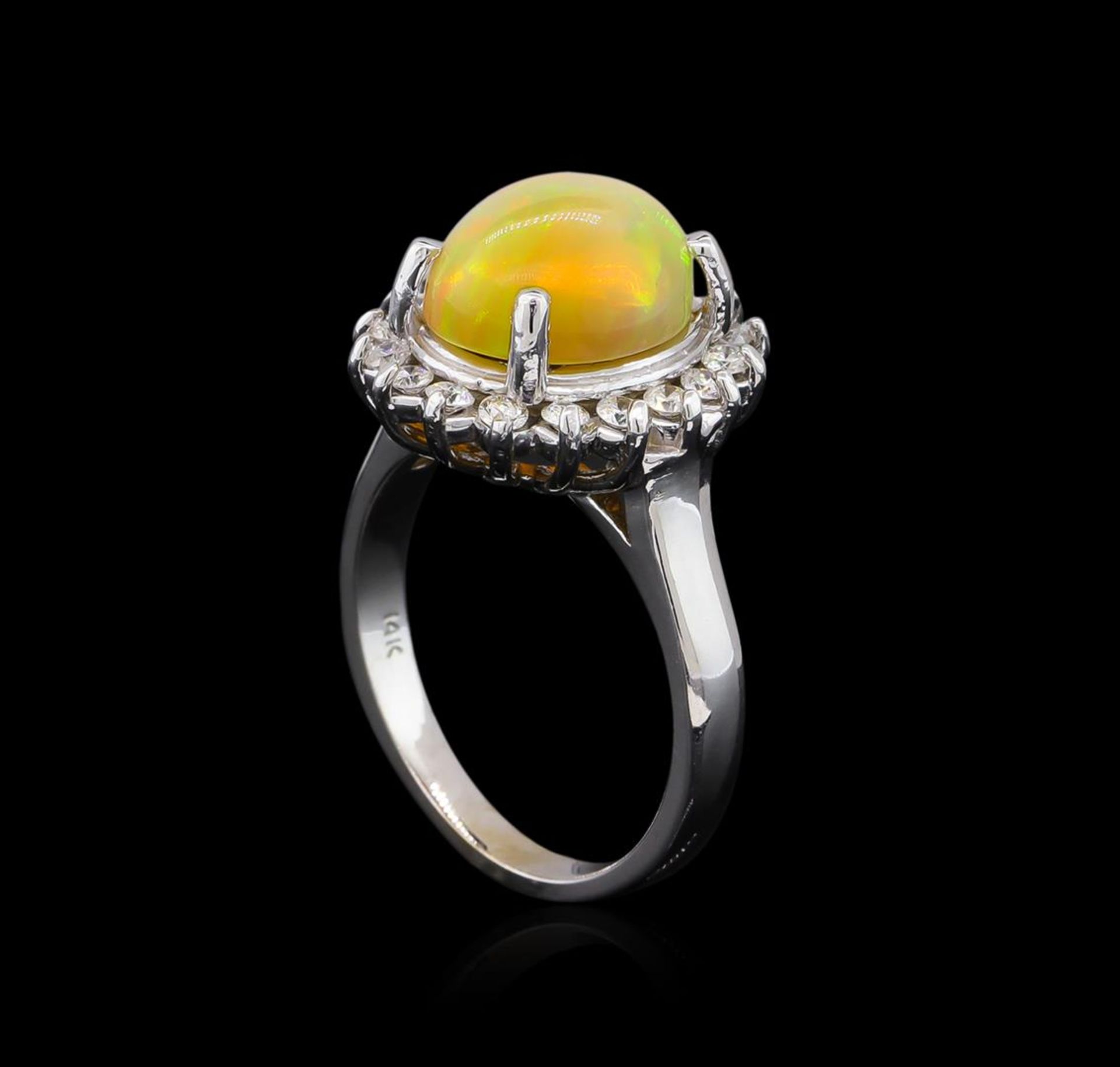 3.07 ctw Opal and Diamond Ring - 14KT White Gold - Image 4 of 4